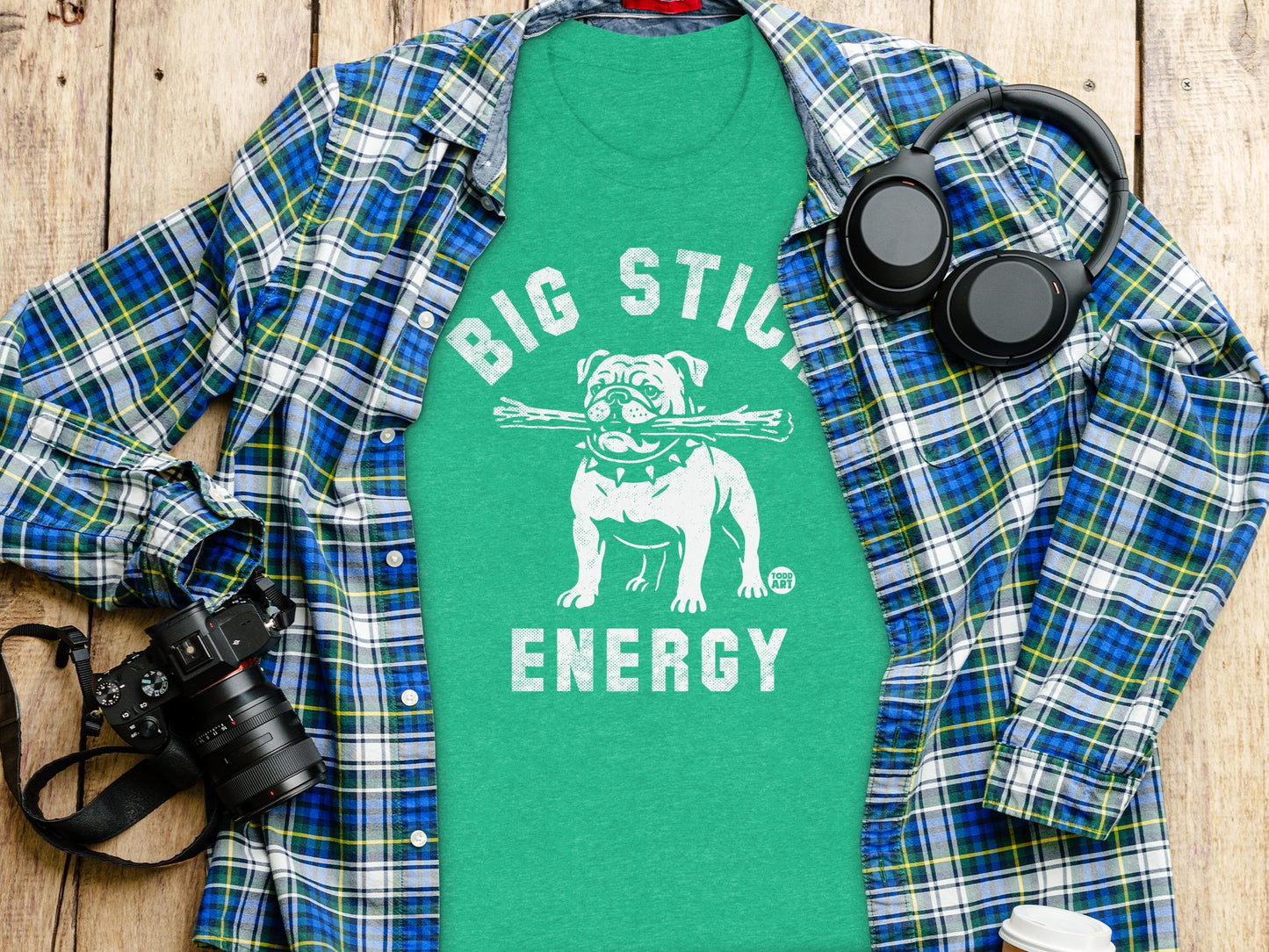 Big Stick Energy Fun Casual Graphic Dog T-Shirt product