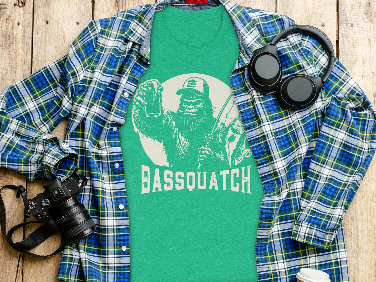 Bassquatch Graphic Tee with Fun Design Shirt product
