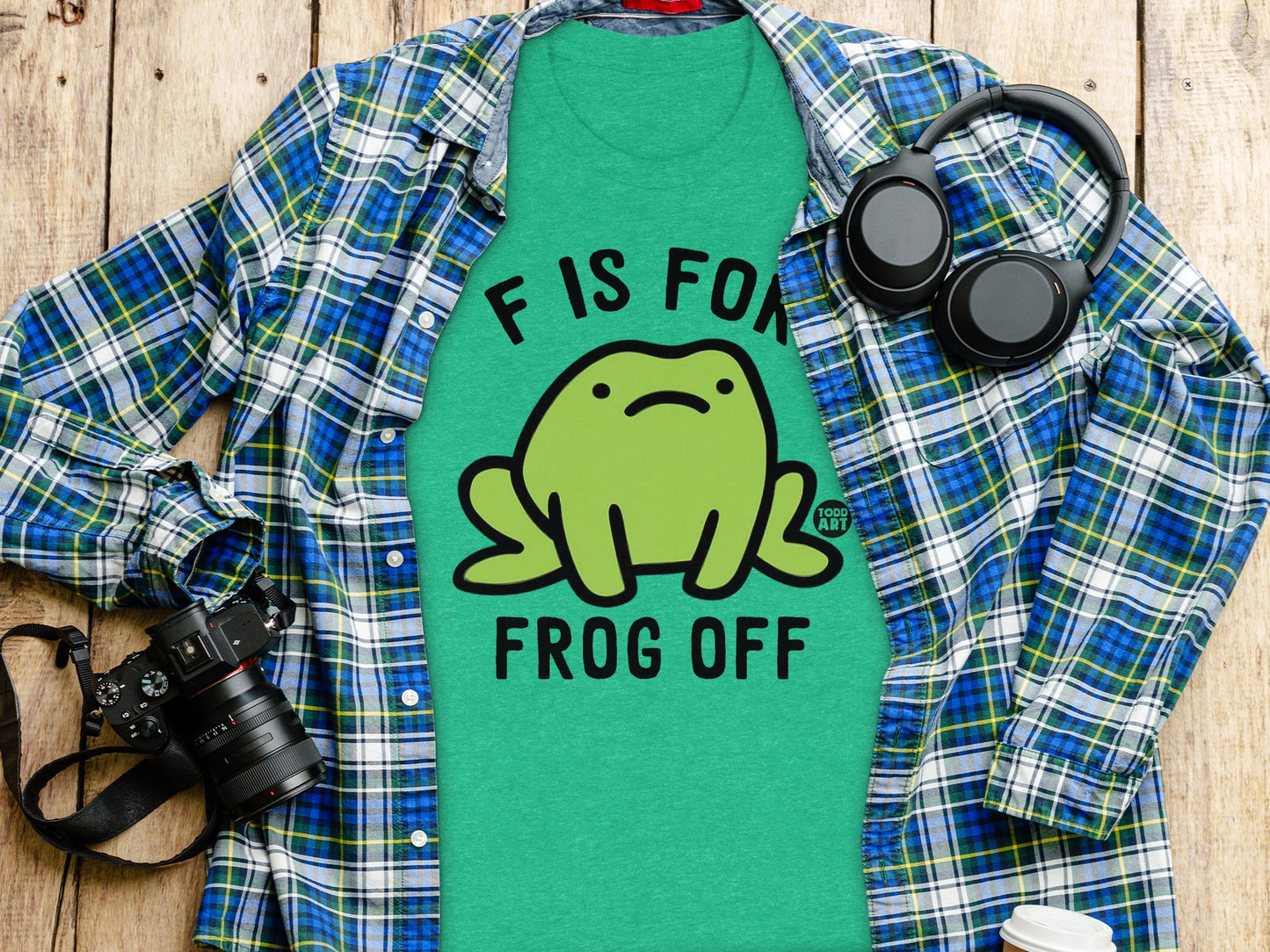 Funny Graphic Tee Featuring Frog Design Shirt product