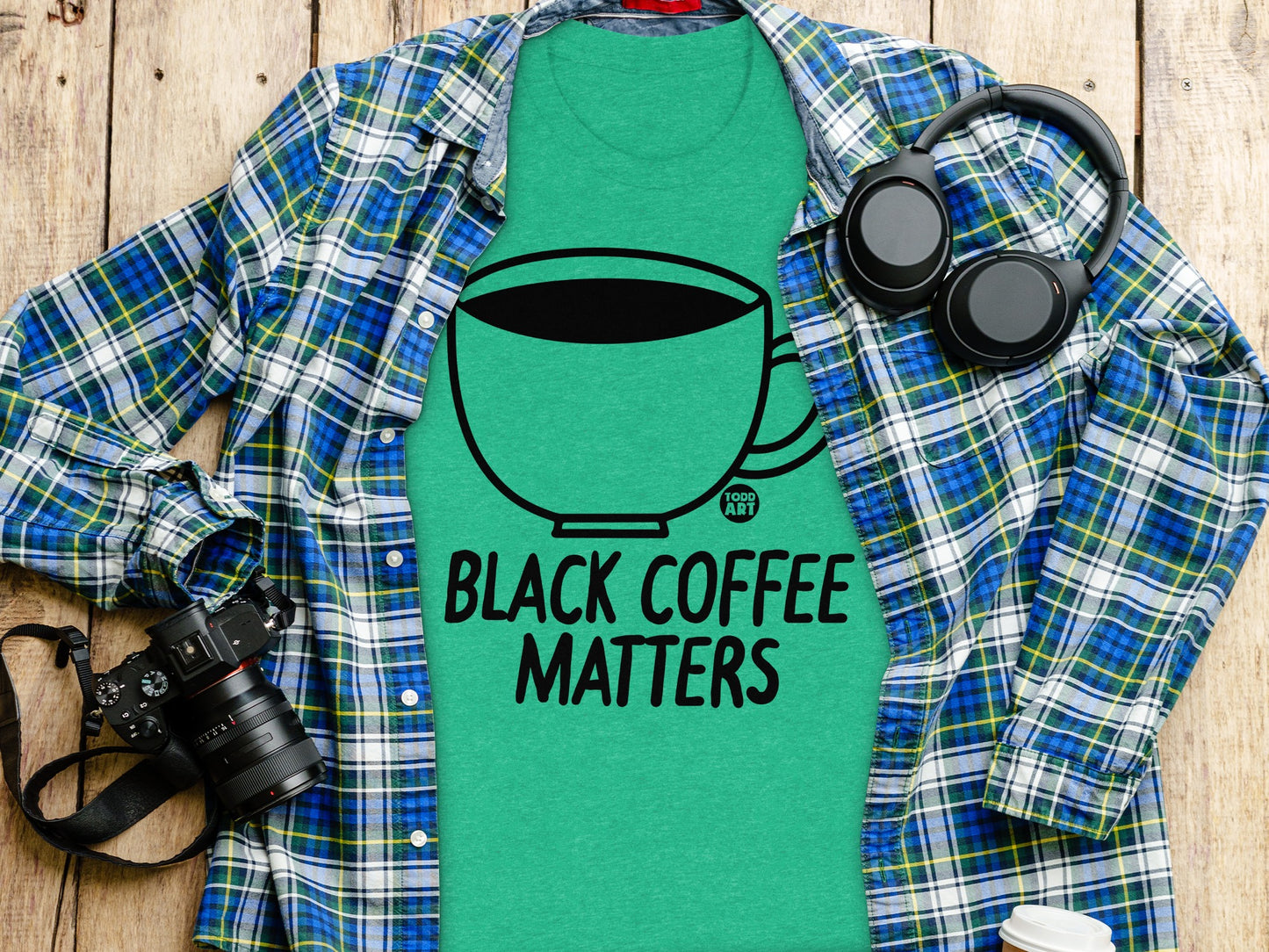 Black Coffee Matters Fun Graphic T-Shirt product