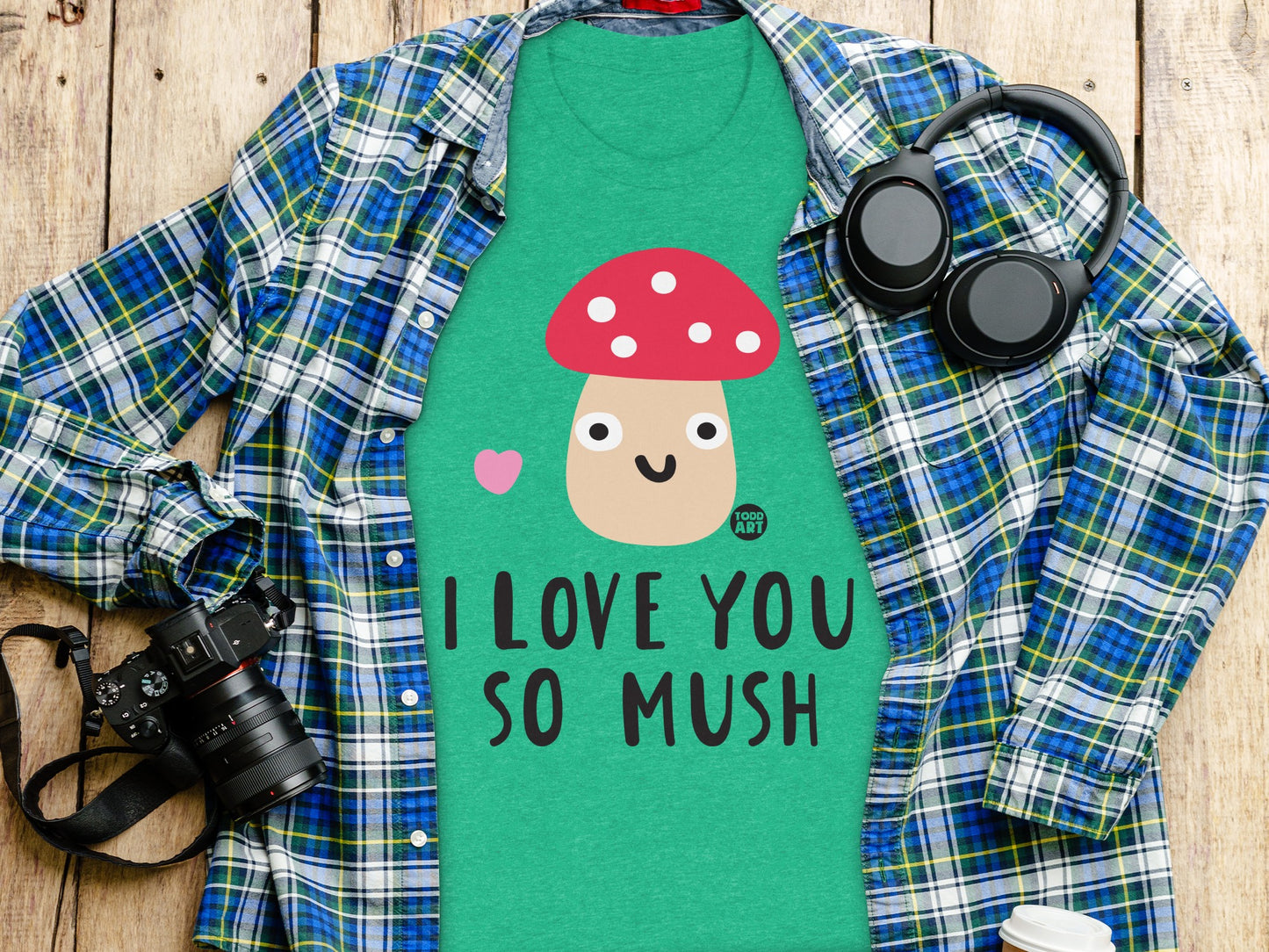 I Love You So Mush Cute Mushroom Graphic T-Shirt