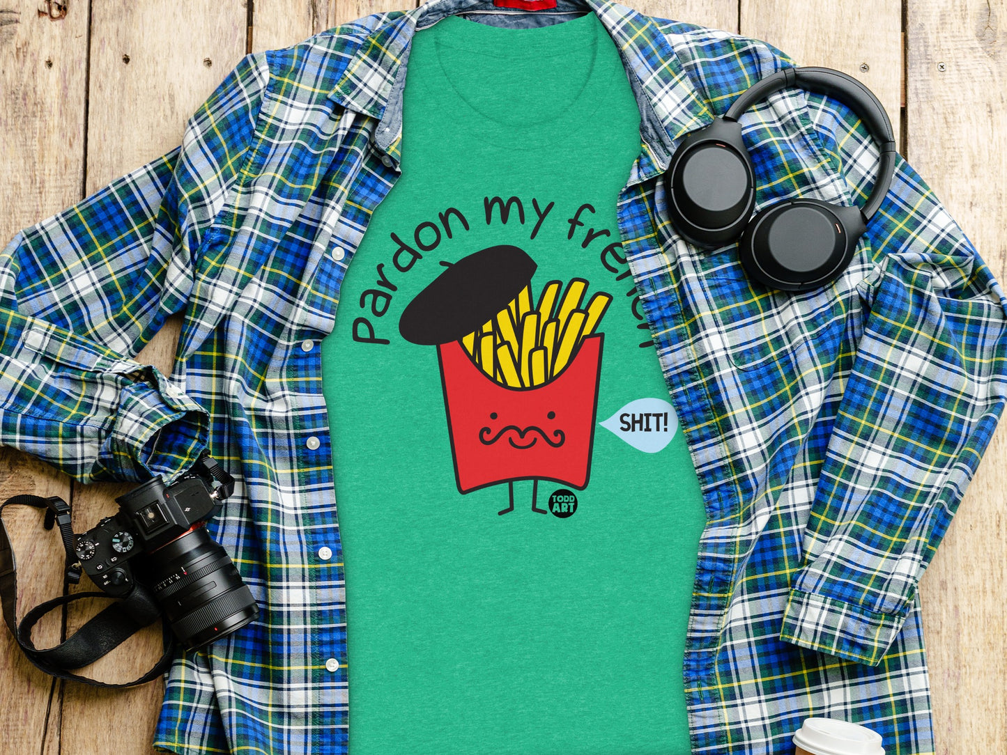 Pardon My French Fries Graphic Tee Shirt product