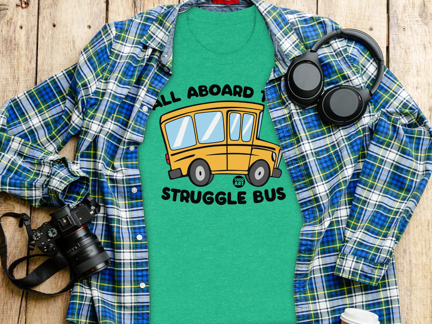 All Aboard Struggle Bus Graphic T-Shirt product