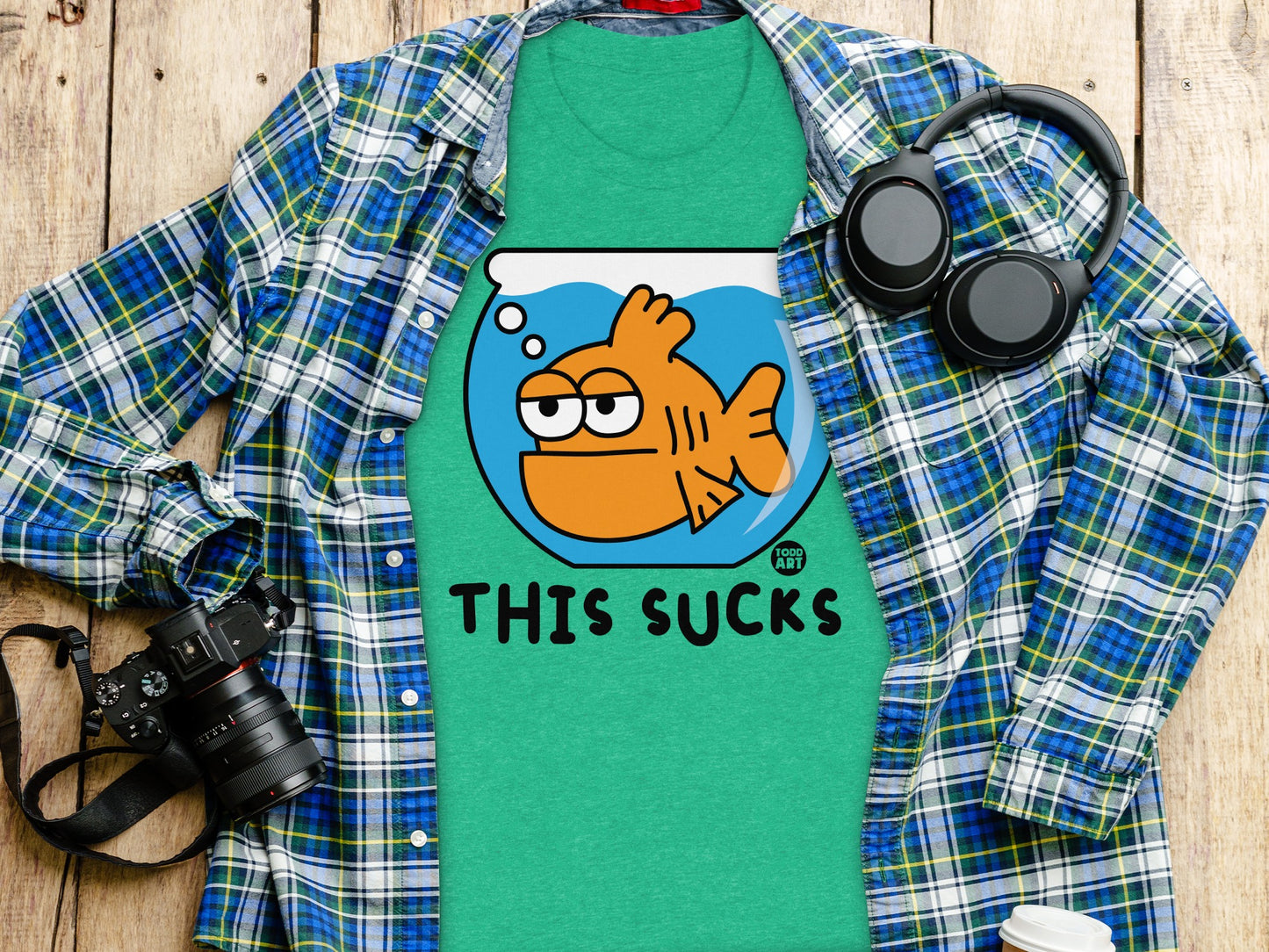 Funny Fish This Sucks Graphic Tee Shirt Product