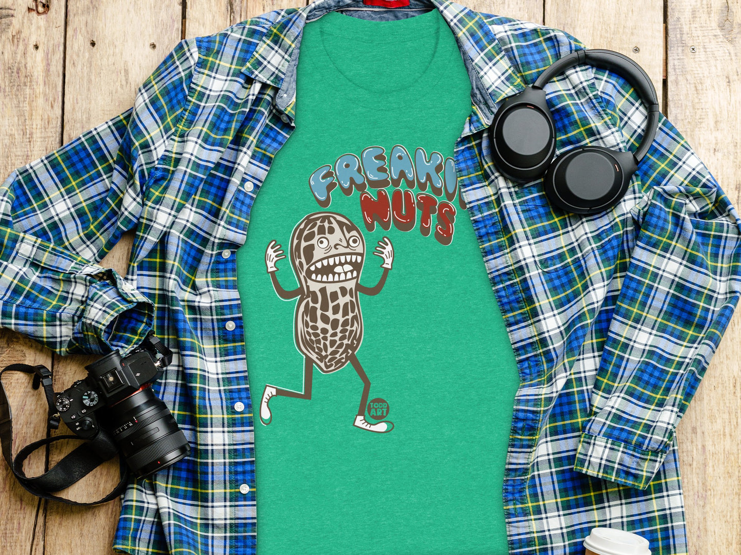 Freaky Nuts Graphic Tee Fun and Quirky T-Shirt