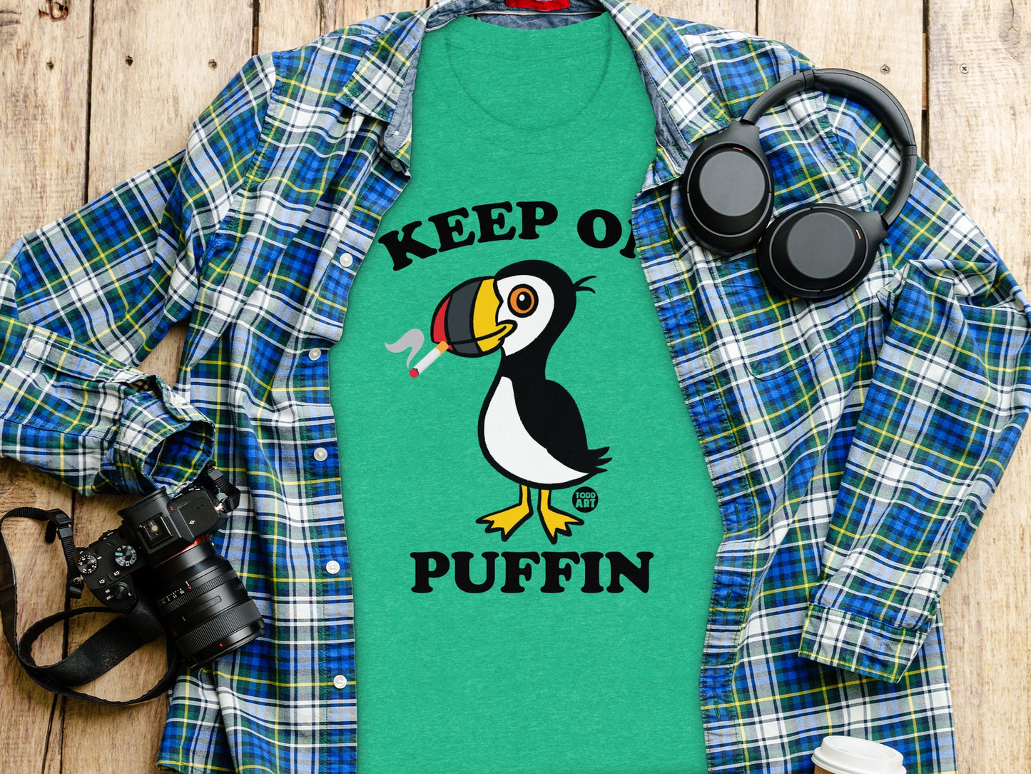 Keep On Puffin T-Shirt with Cute Puffin Graphic product