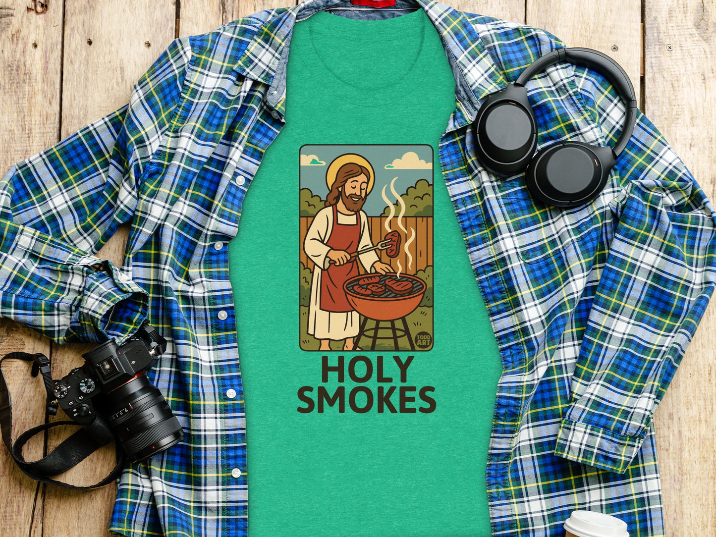 Holy Smokes Jesus BBQ Graphic T-shirt product