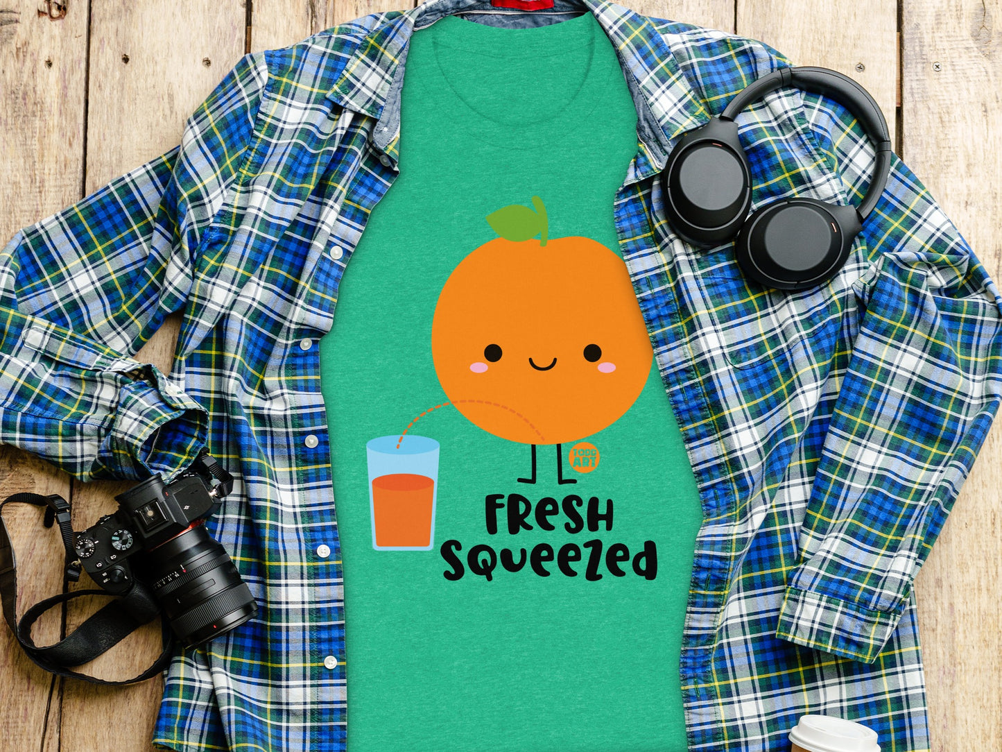 Colorful Fresh Squeezed Orange Juice Themed T-Shirt product