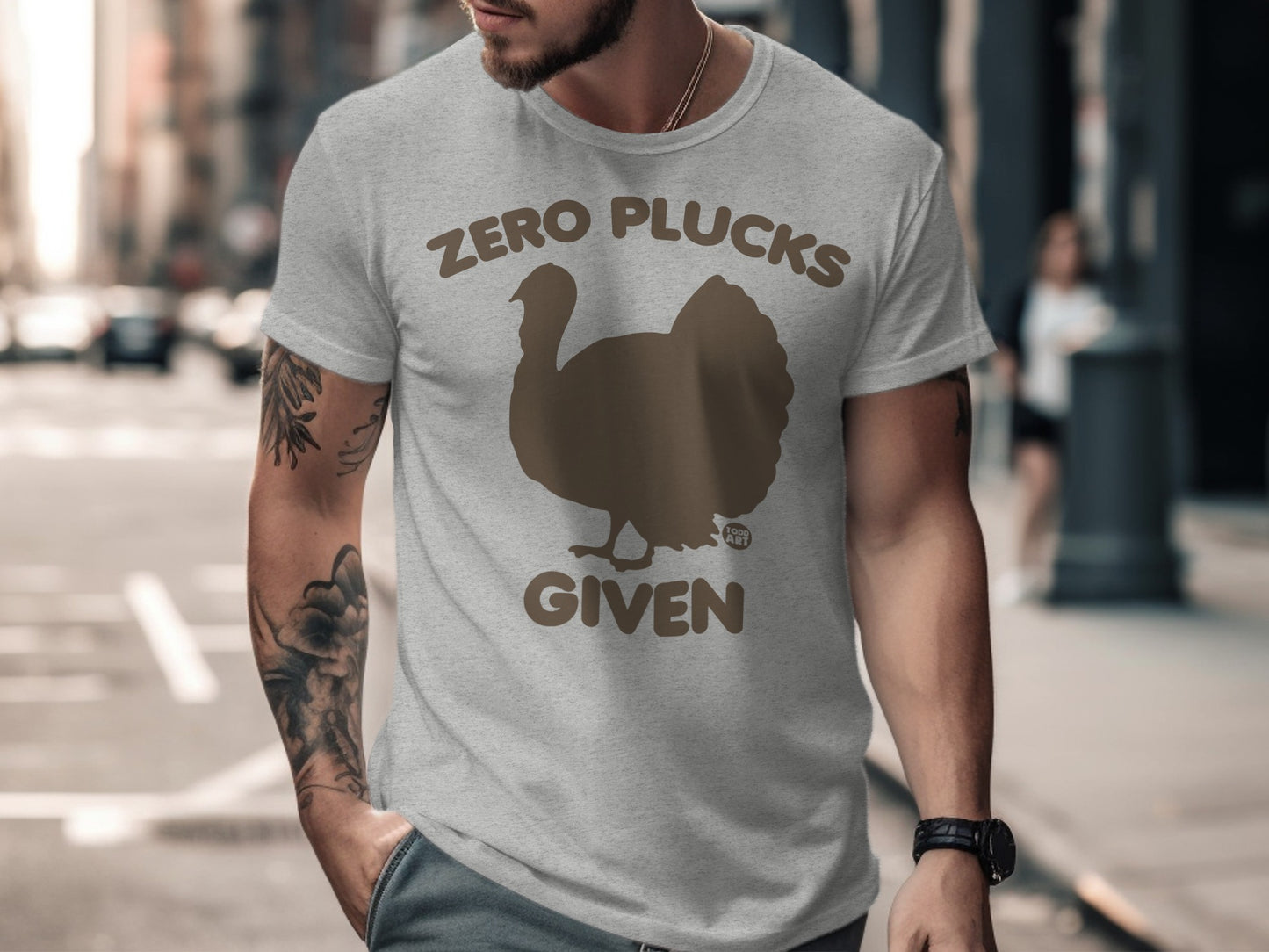 Zero Plucks Given Funny Graphic Tee Shirt