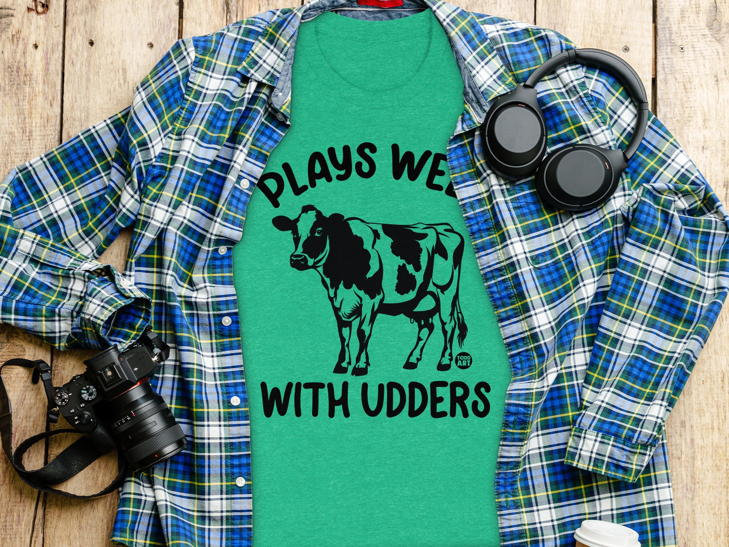 Plays Well With Udders Graphic T-Shirt product