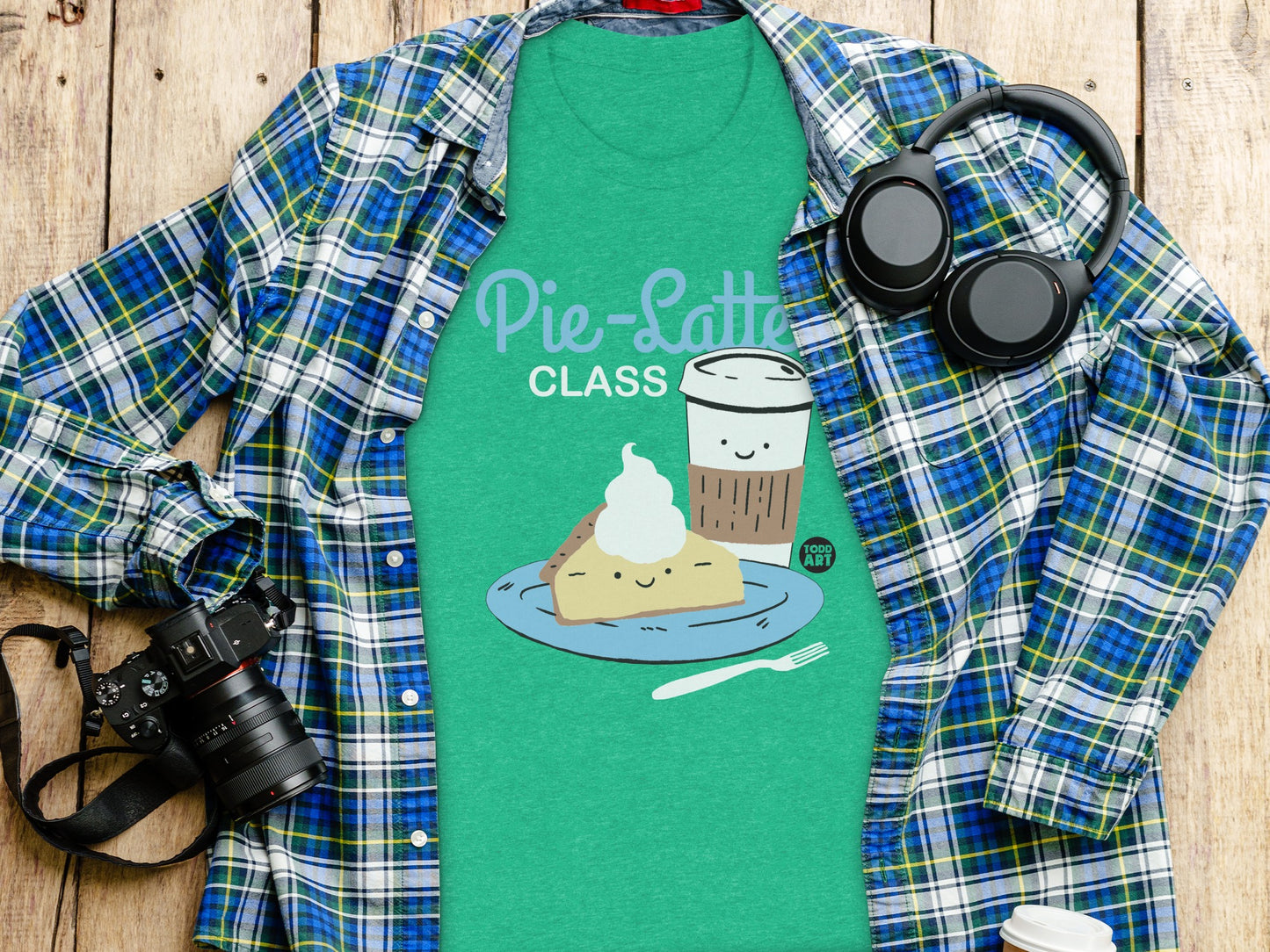Pie Latte Class Graphic T-Shirt for Funny Apparel product