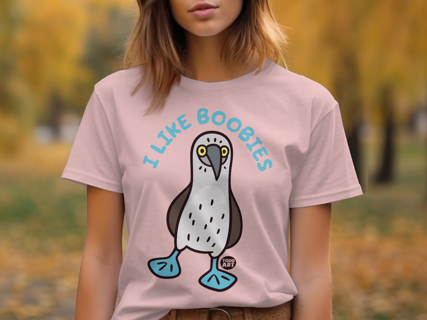 I Like Boobies Funny Bird Graphic Tee product