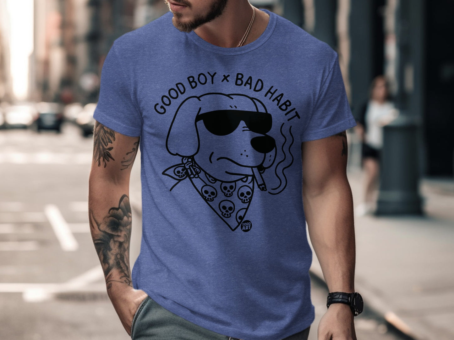 Trendy Good Boy Bad Habit Design T-shirt product type