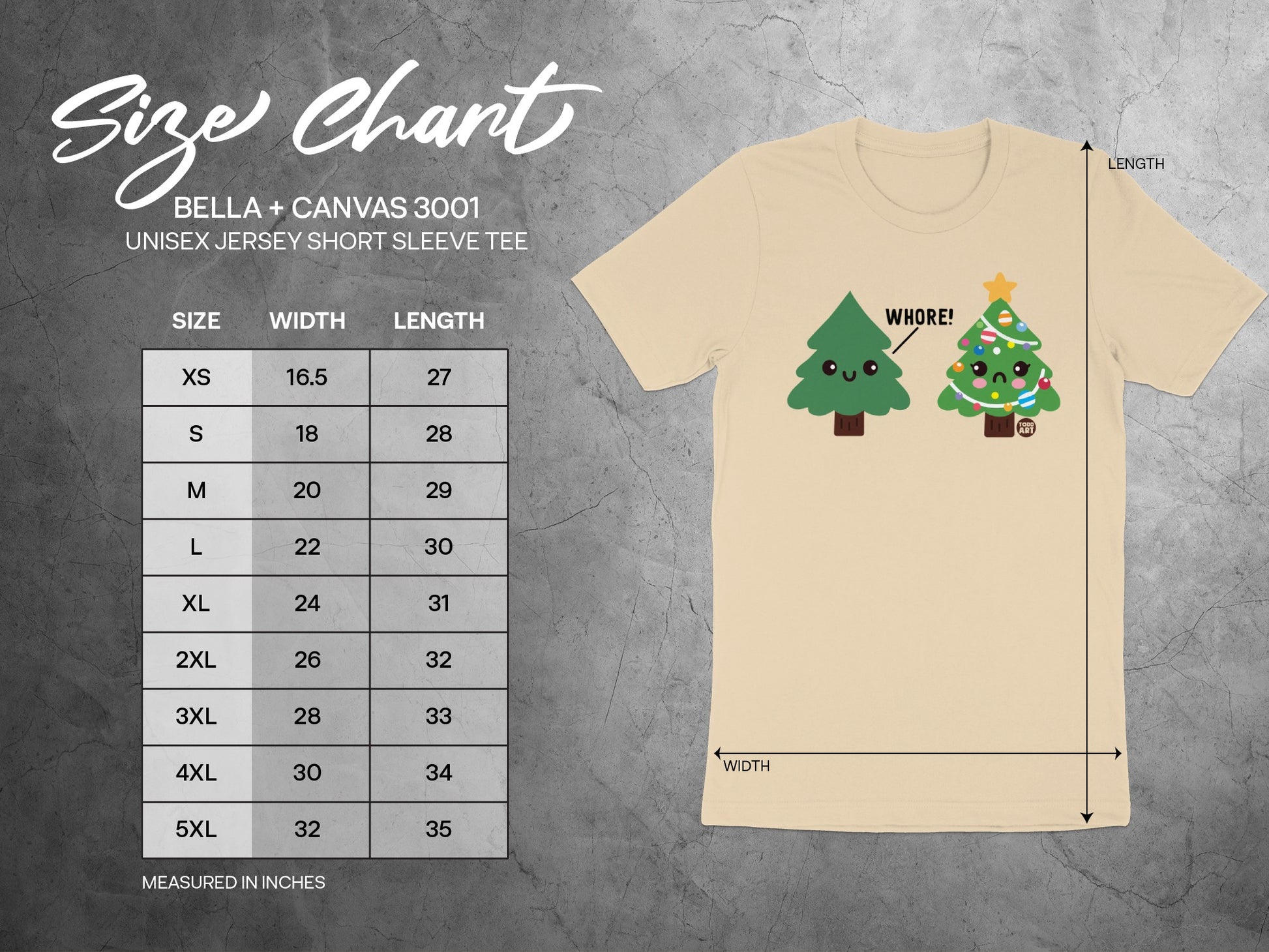 Cute Christmas Tree Holiday Design Short Sleeve Tee product type