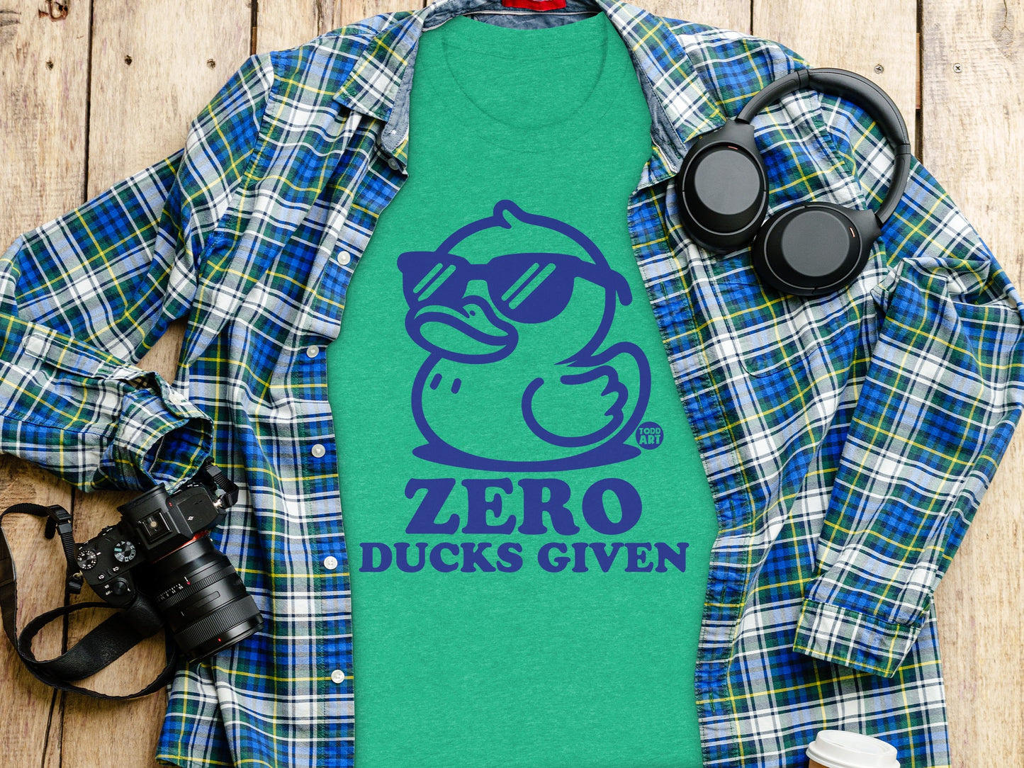 Zero Ducks Given Cartoon Duck Graphic T-Shirt product