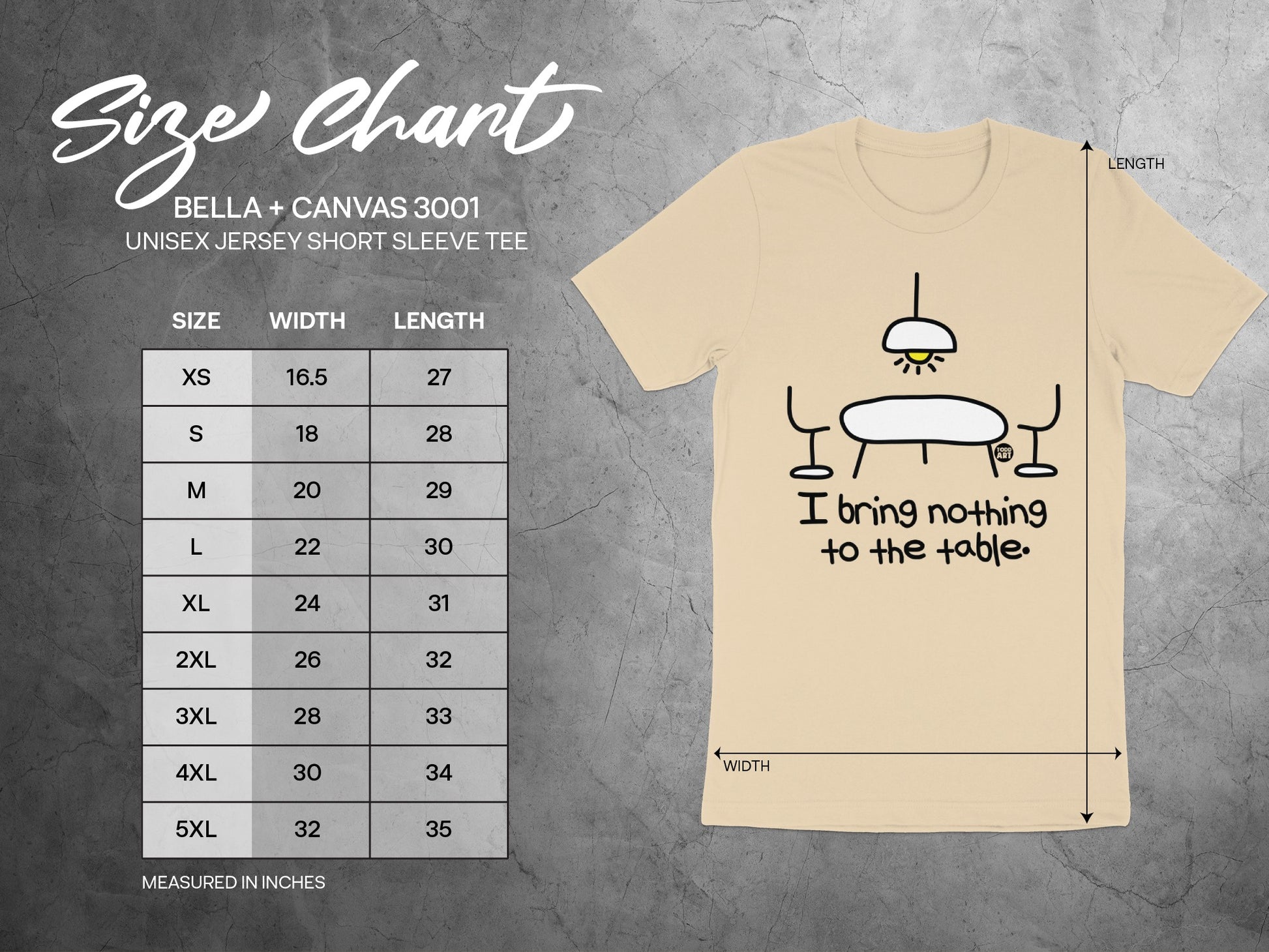 I Bring Nothing To The Table Unisex Jersey product