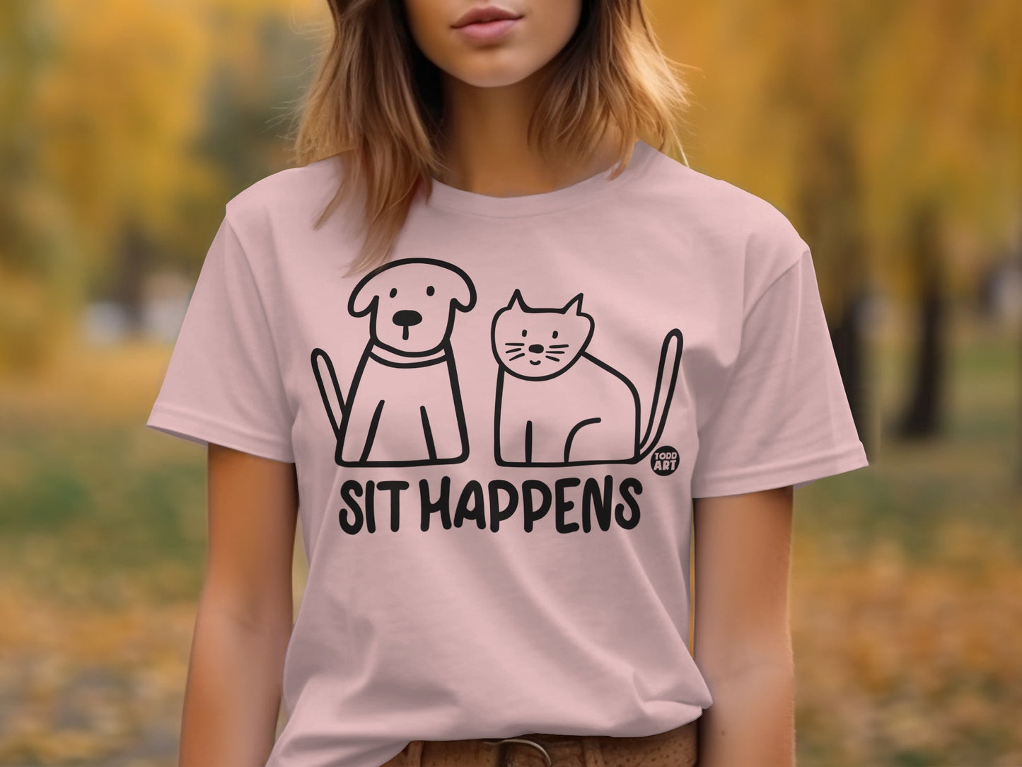Sit Happens Dog and Cat Graphic T-shirt product