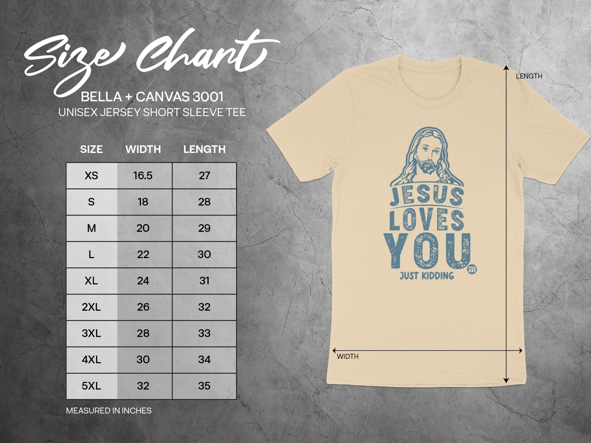 JESUS LOVES YOU JUST KIDDING TEE PRODUCT