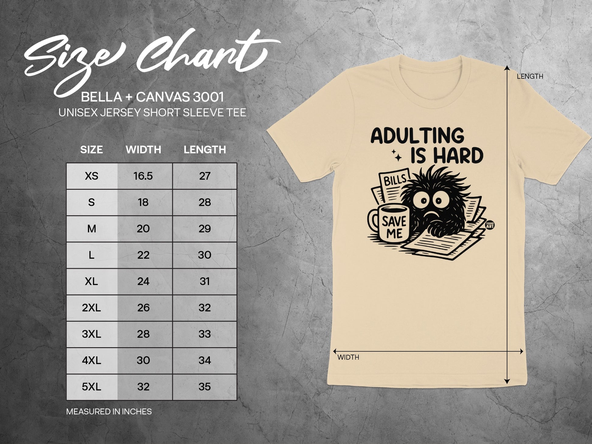 Adulting Is Hard White Print On Unisex Jersey Tee Product