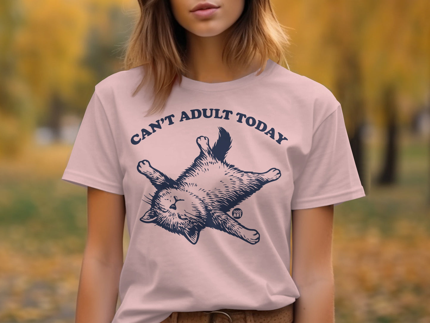 Can't Adult Today Cute Cat T-shirt product type