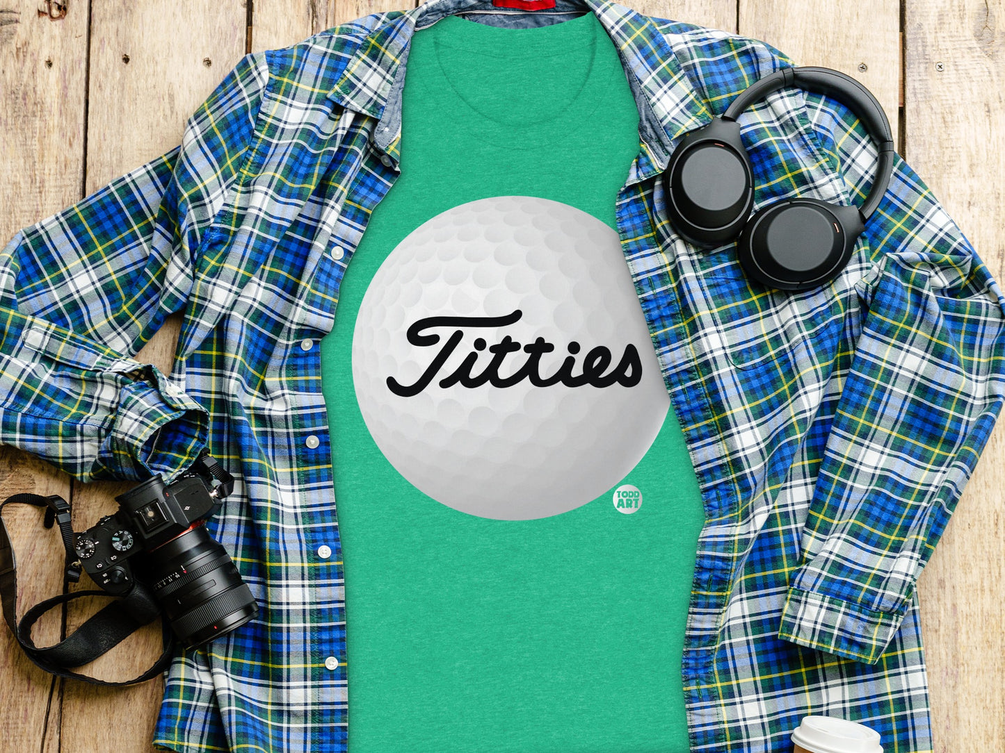 Titties Golf Ball Design Fun Casual Wear Shirt