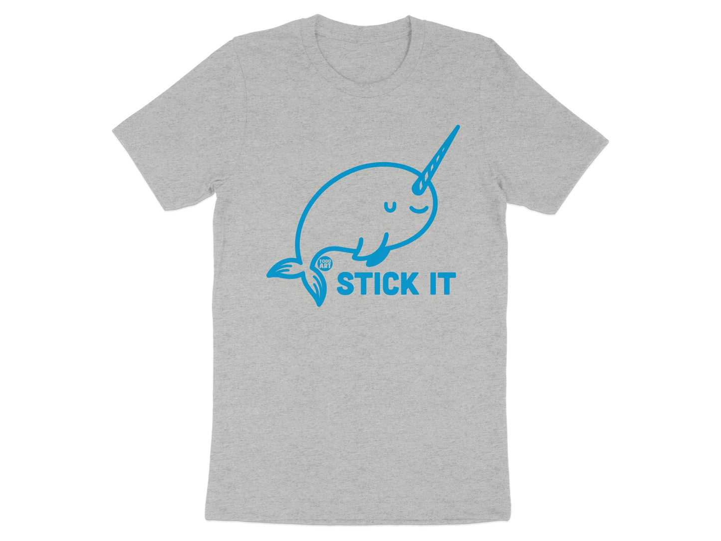 Stick It Narwhal Graphic Design T-shirt