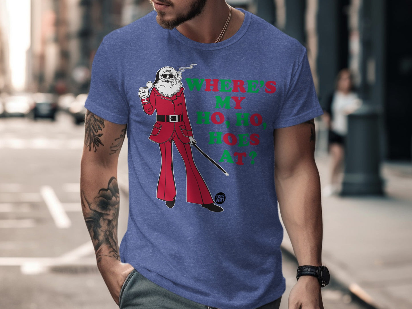 Santa Where's My Ho Ho Hoes At Graphic Tee product