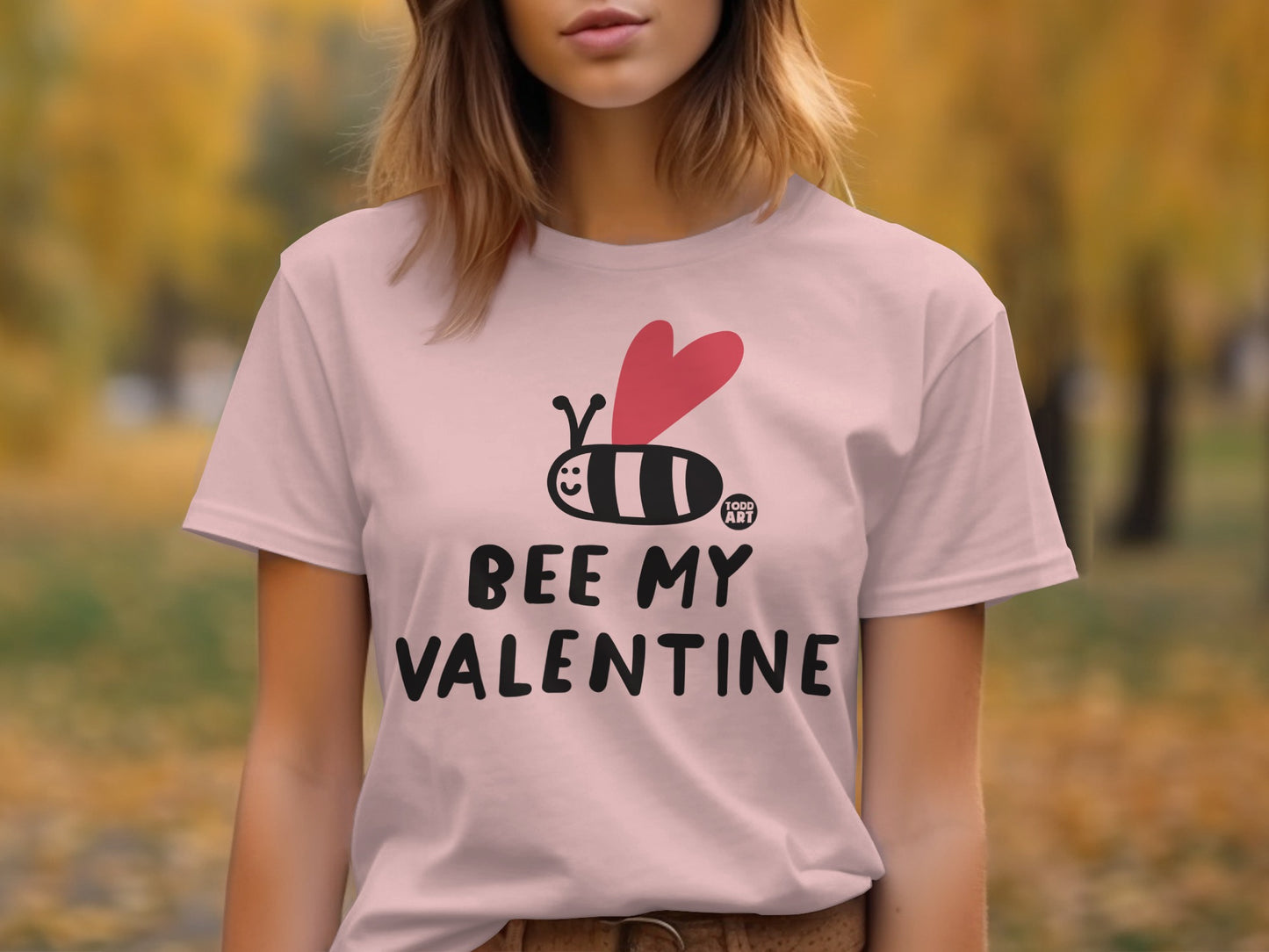 Bee My Valentine Heart Graphic T-Shirt Product