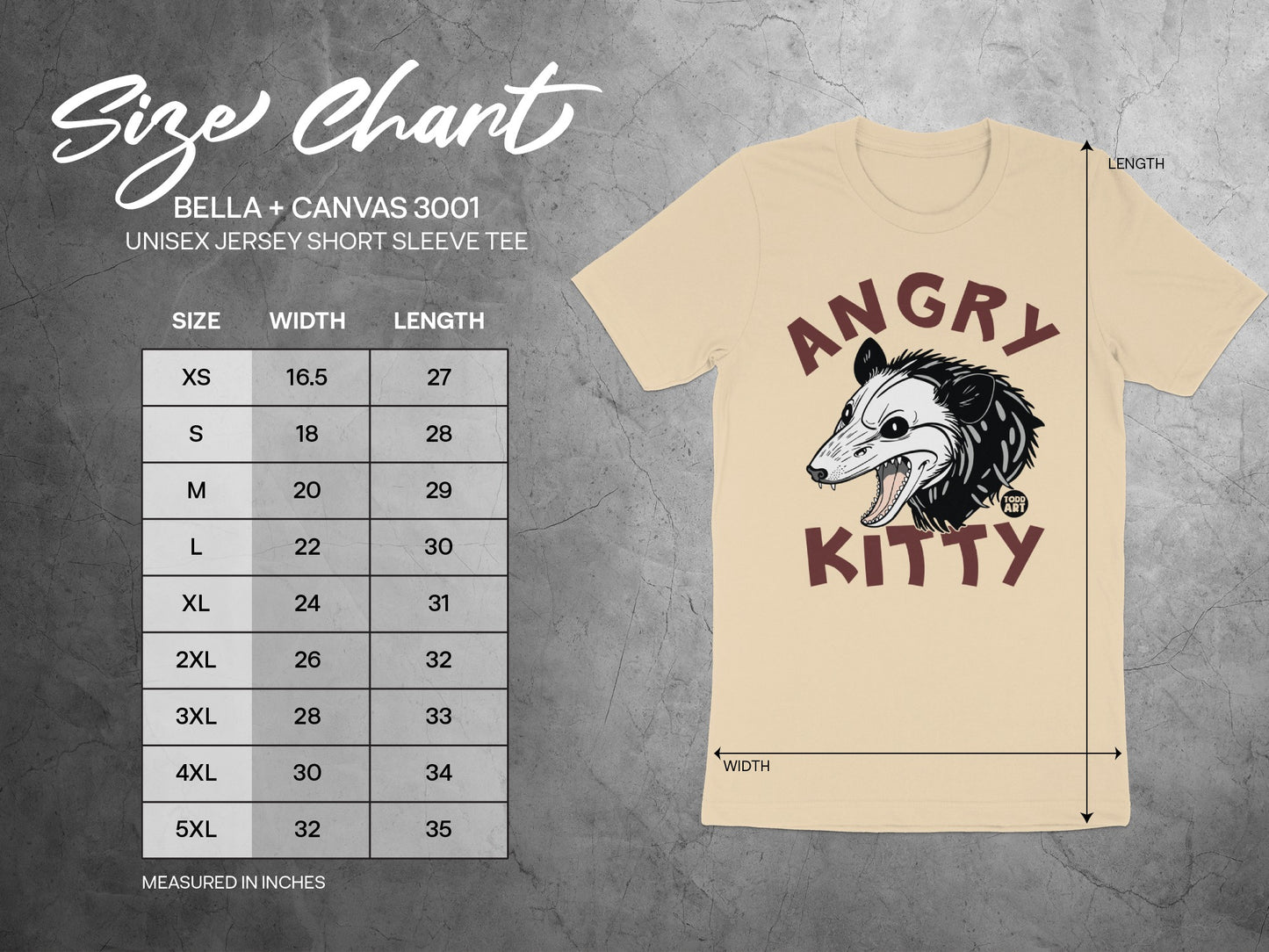 Angry Kitty Graphic Short Sleeve Unisex Jersey Tee