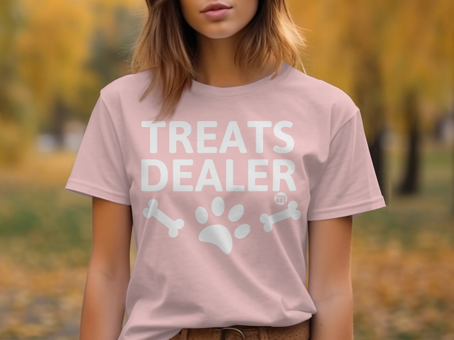 Treats Dealer with Paw and Bone Graphics shirt