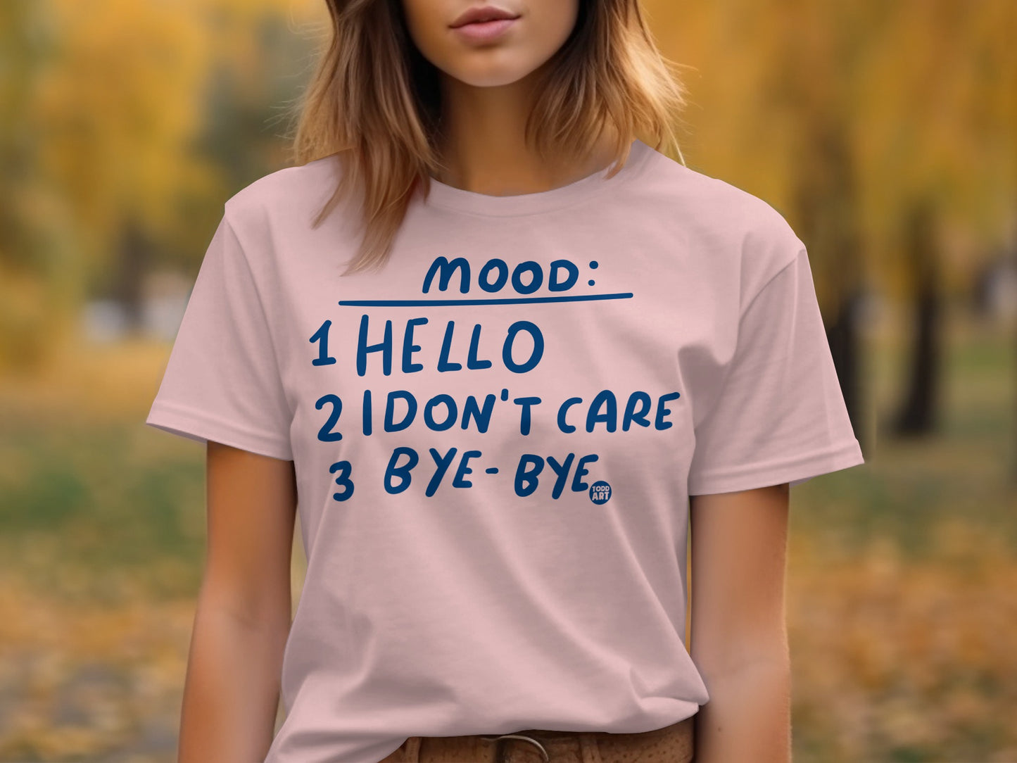 Mood Hello Don't Care Bye-Bye Statement Shirt product