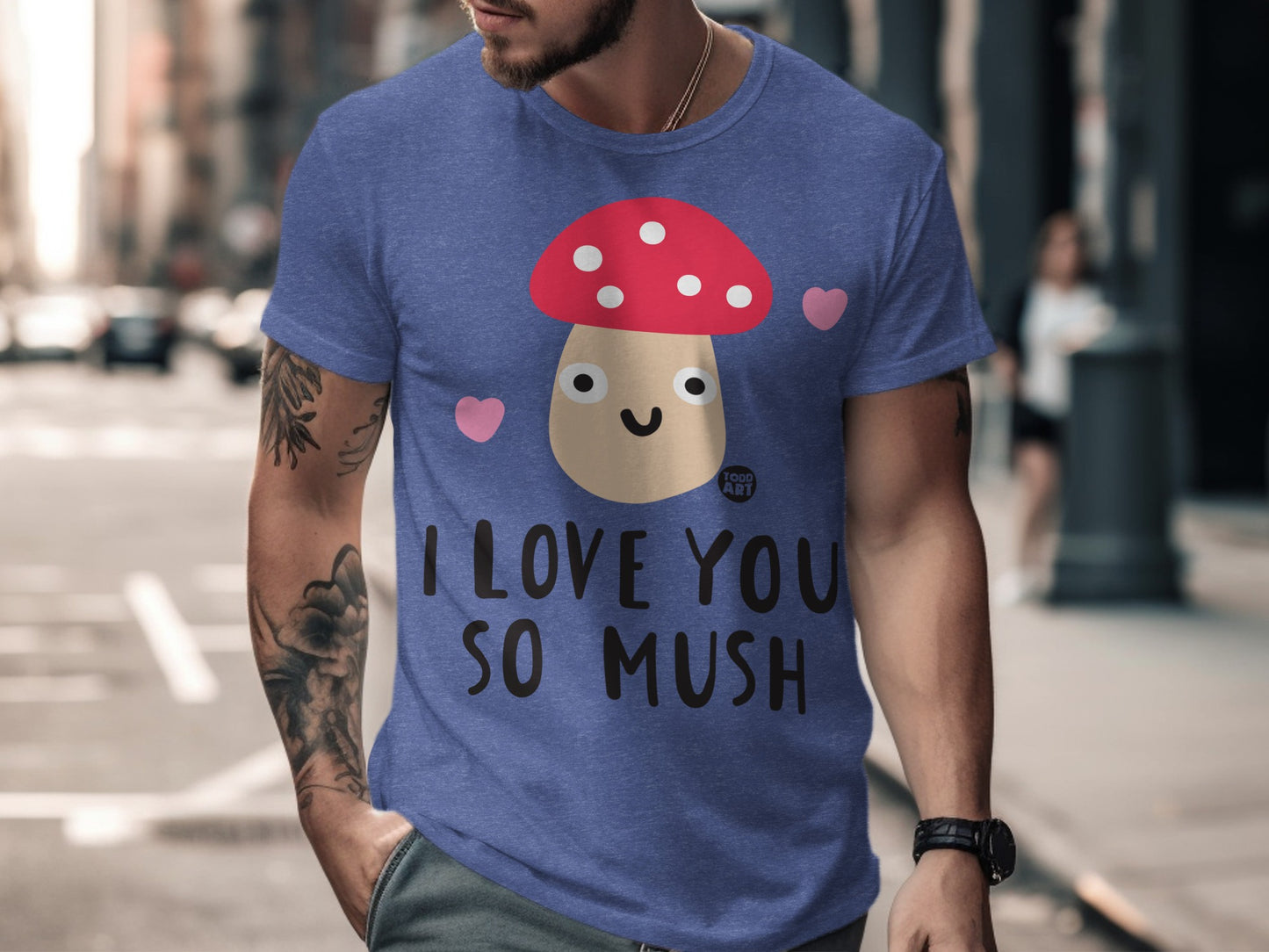 I Love You So Mush Cute Mushroom Short Sleeve Shirt