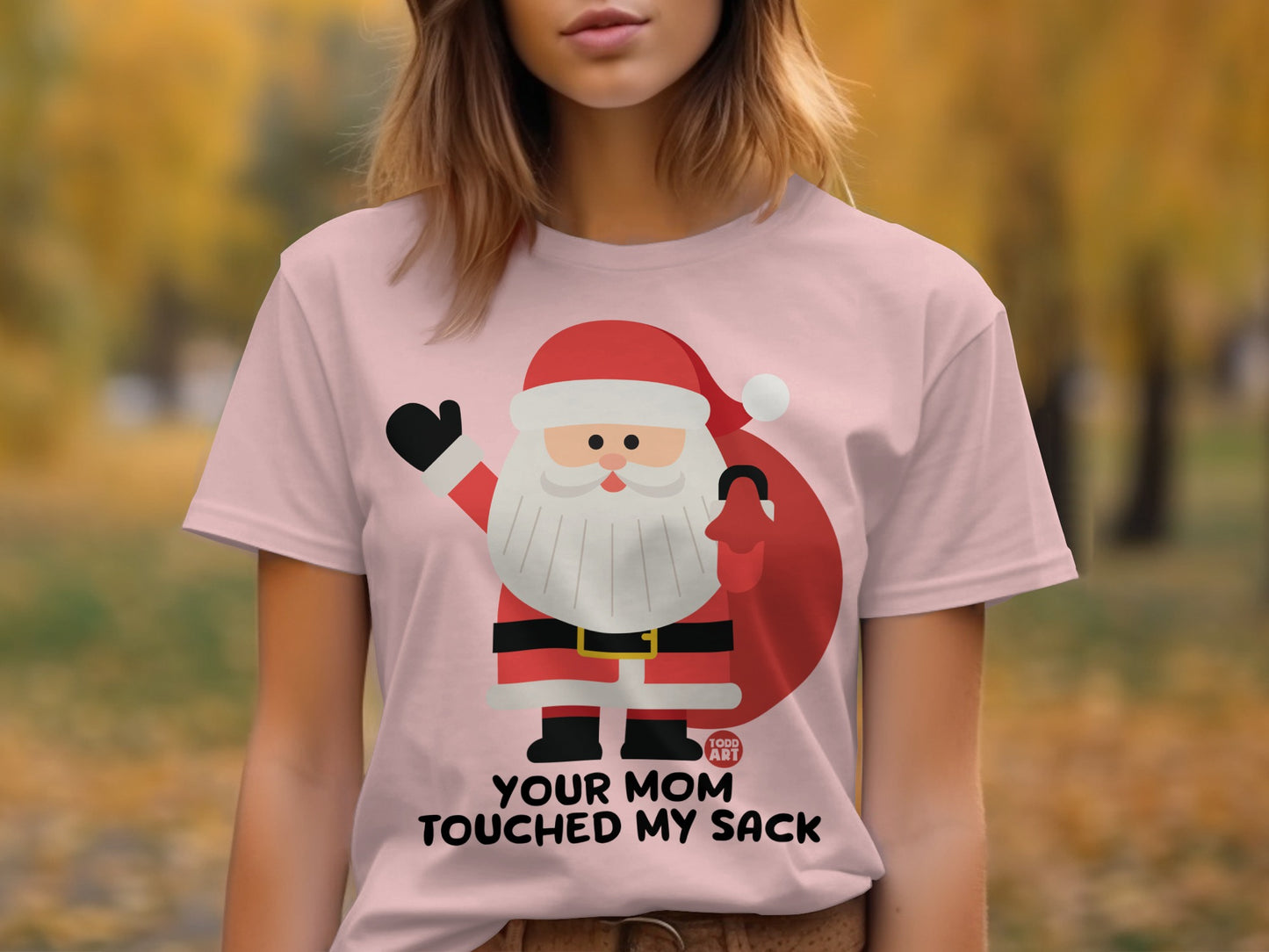 Santa Your Mom Touched My Sack Funny T-Shirt product type