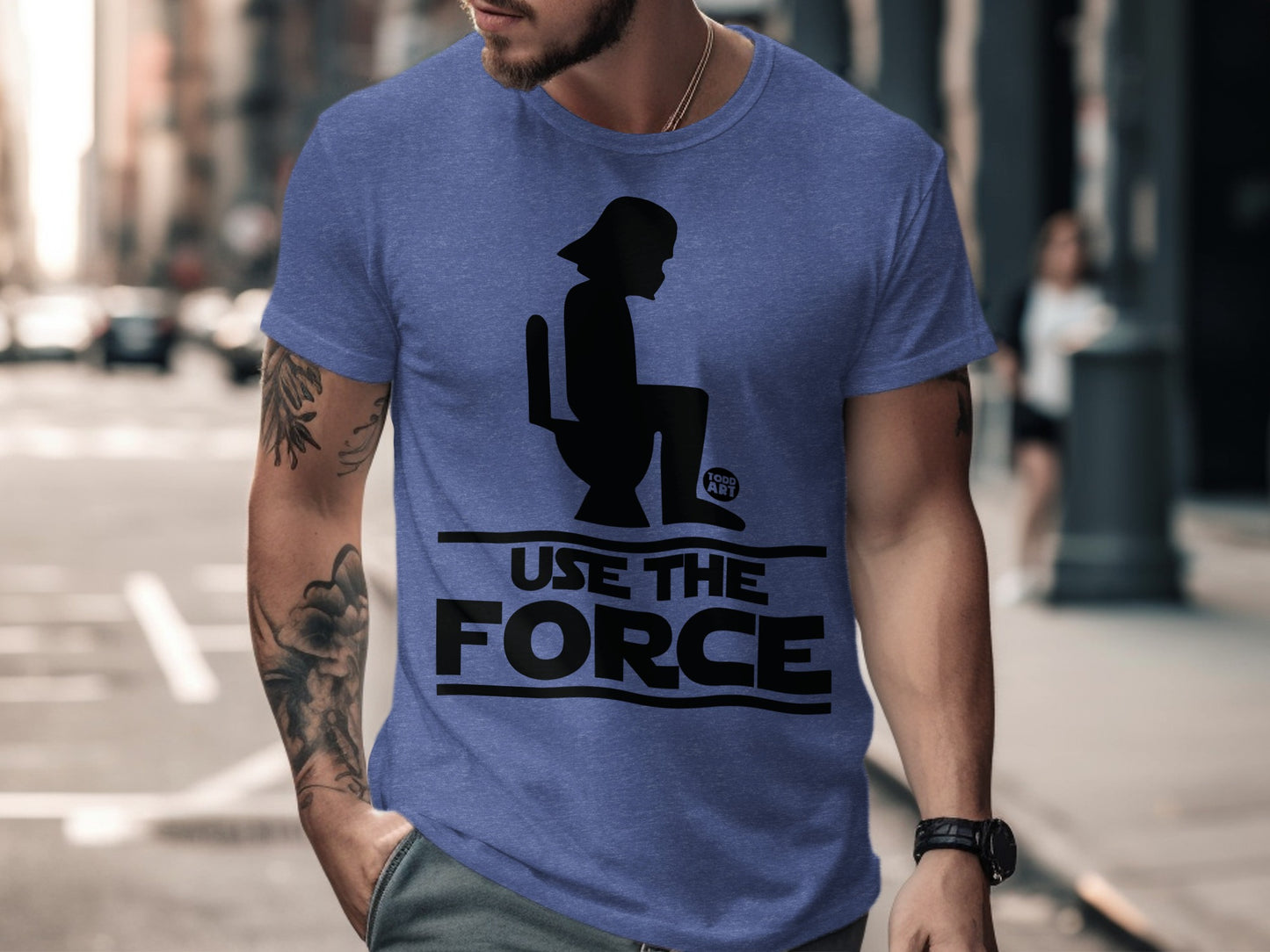 Use the Force Funny Star Wars Inspired Graphic Shirt
