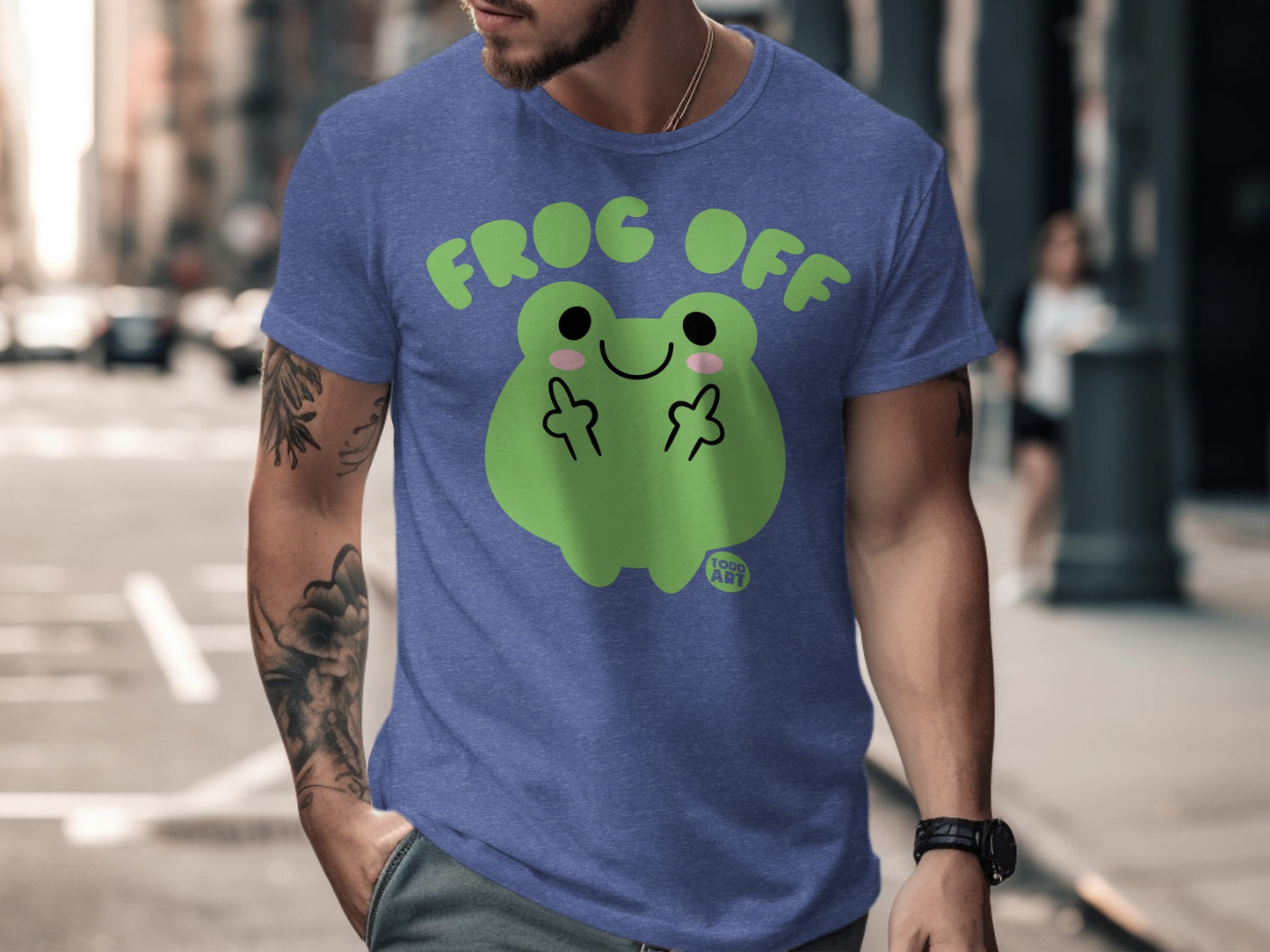 Frog Off Graphic Tee Funny Casual Shirt Men Product