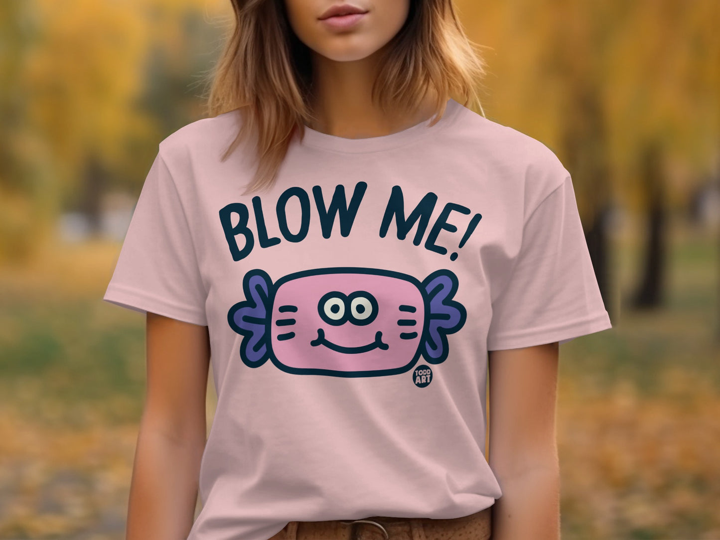 Blow Me Funny Cartoon Character T-Shirt product
