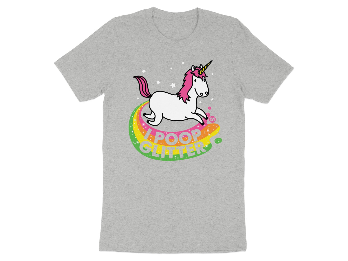 I Poop Glitter Unicorn Rainbow Graphic Tee