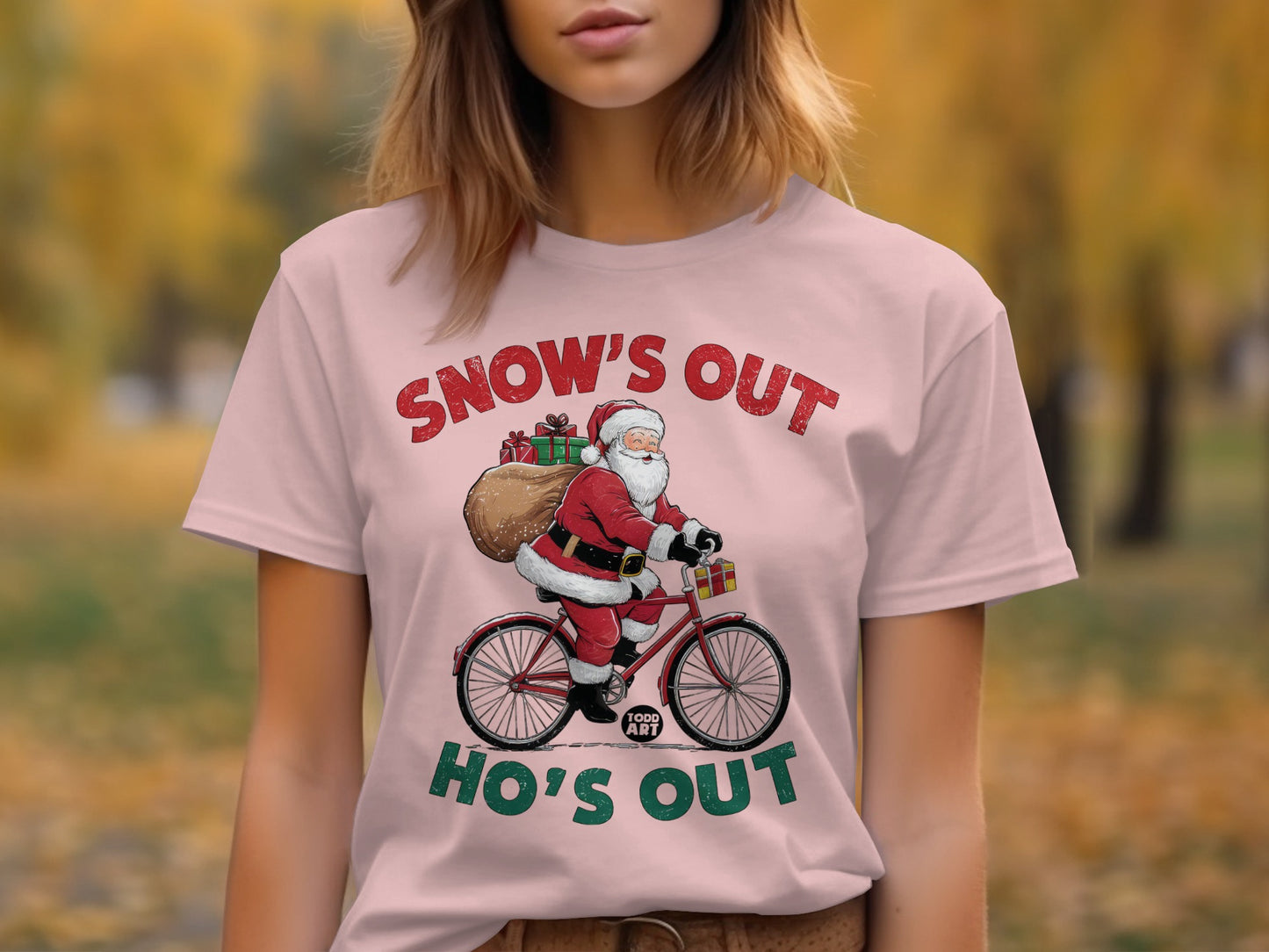 Snow's Out Ho's Out Santa Riding Bike product