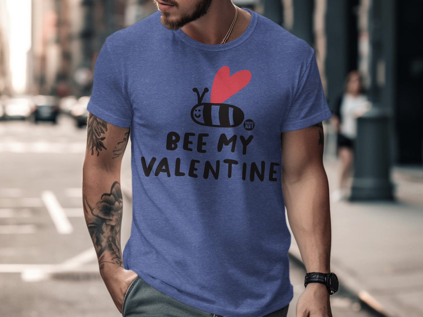 Bee My Valentine Graphic Tee Shirt Product