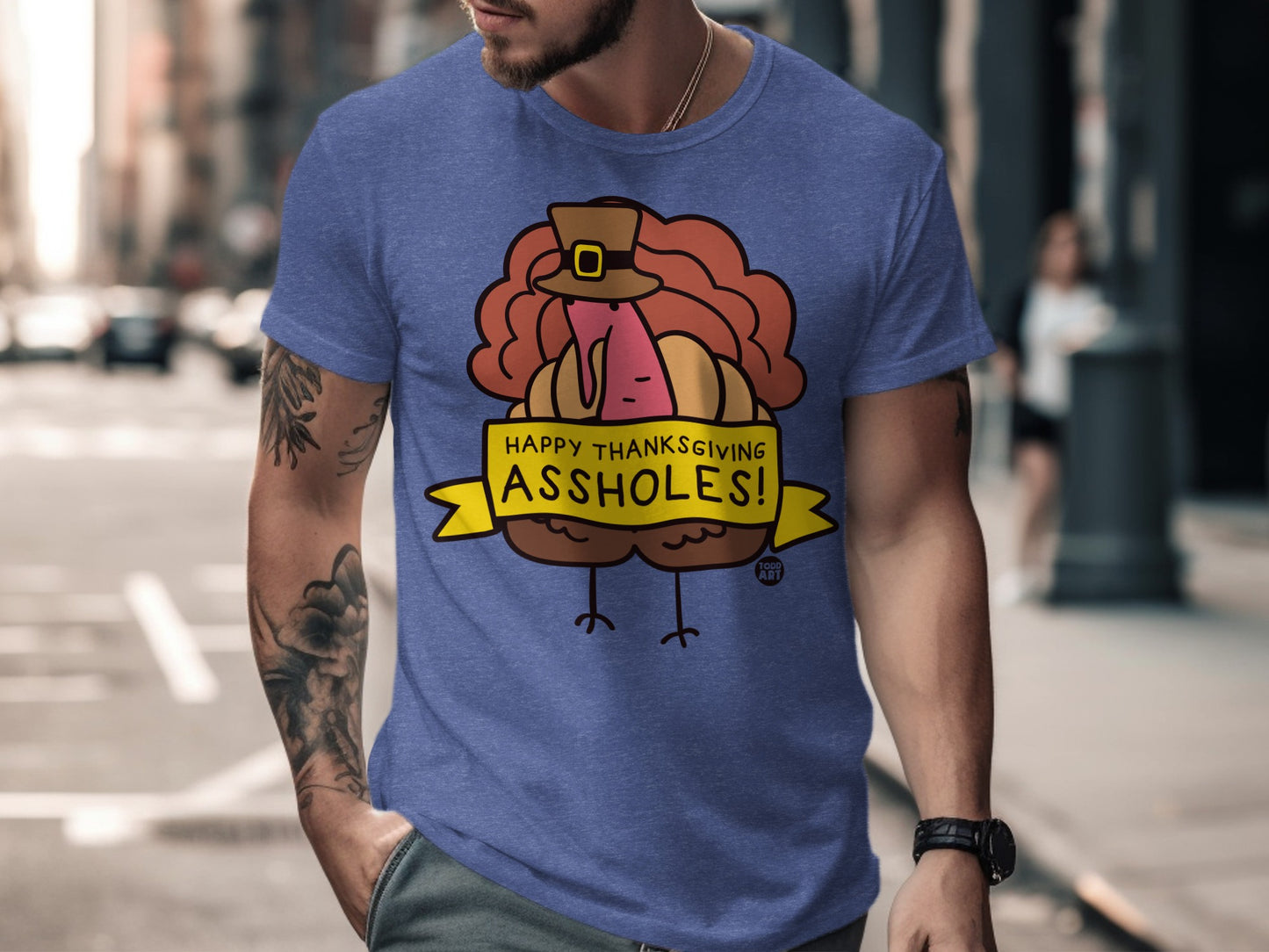 Happy Thanksgiving Assholes Funny Graphic Tee