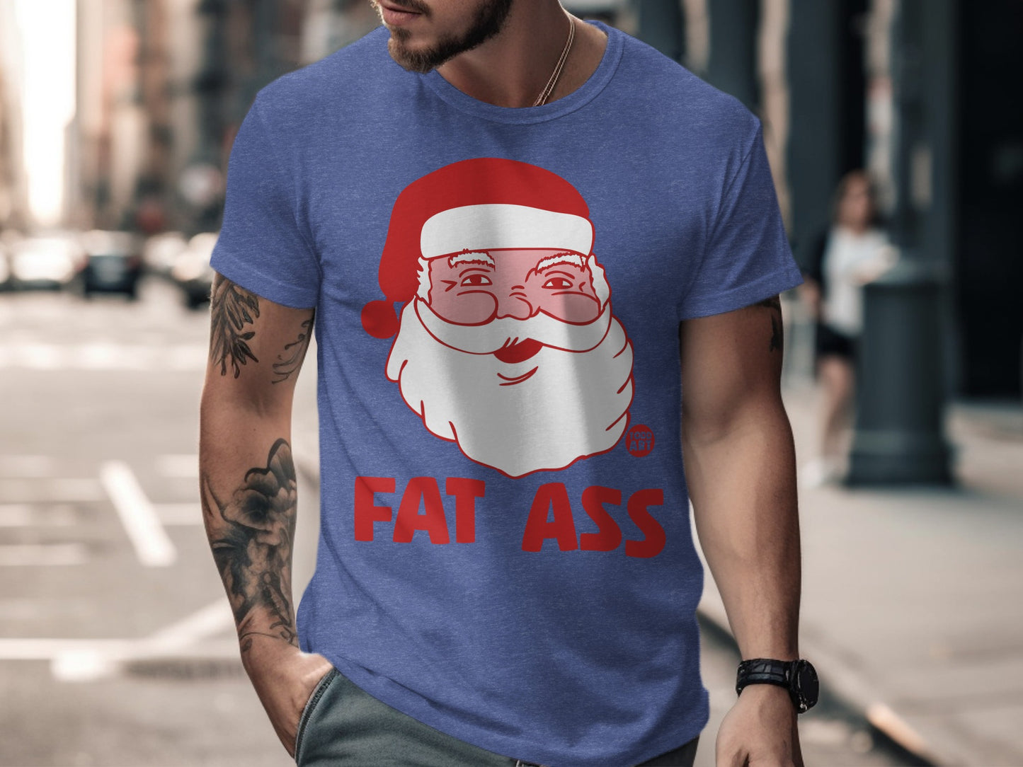 Funny Santa Claus Fat Ass Graphic T-Shirt product type