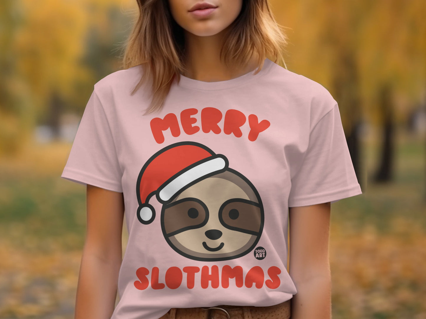 Merry Slothmas Graphic Tee Holiday Shirt product type