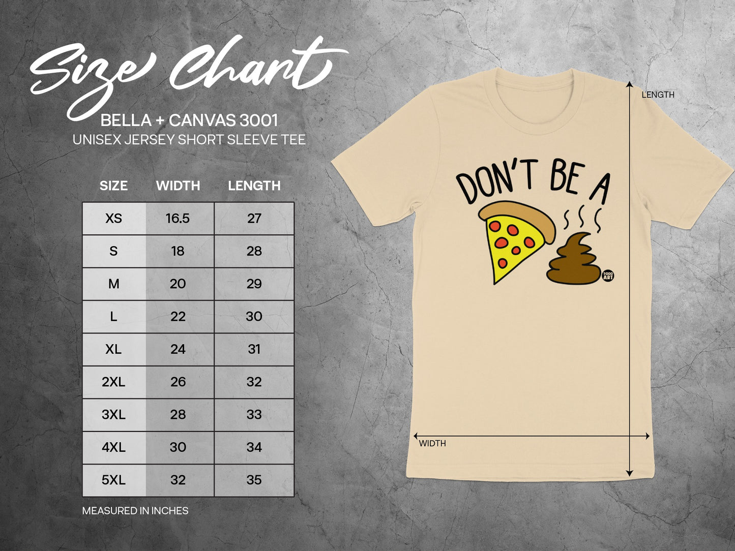 Don't Be a Pizza Poop Funny Graphic T-Shirts