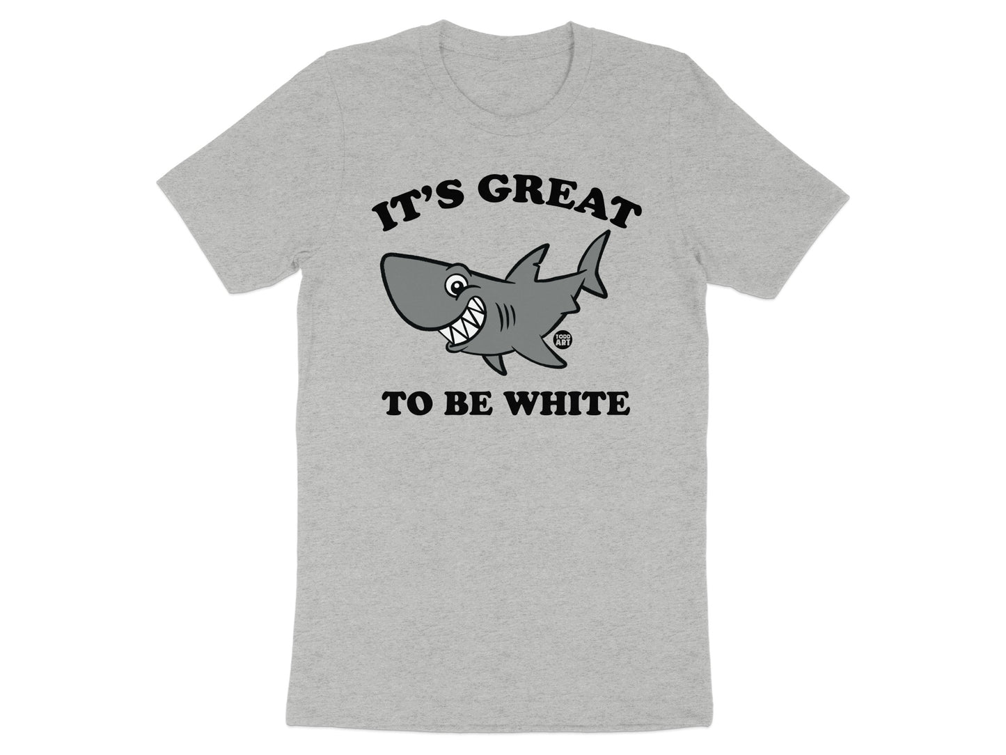 It's Great To Be White Shark Graphic T-Shirt