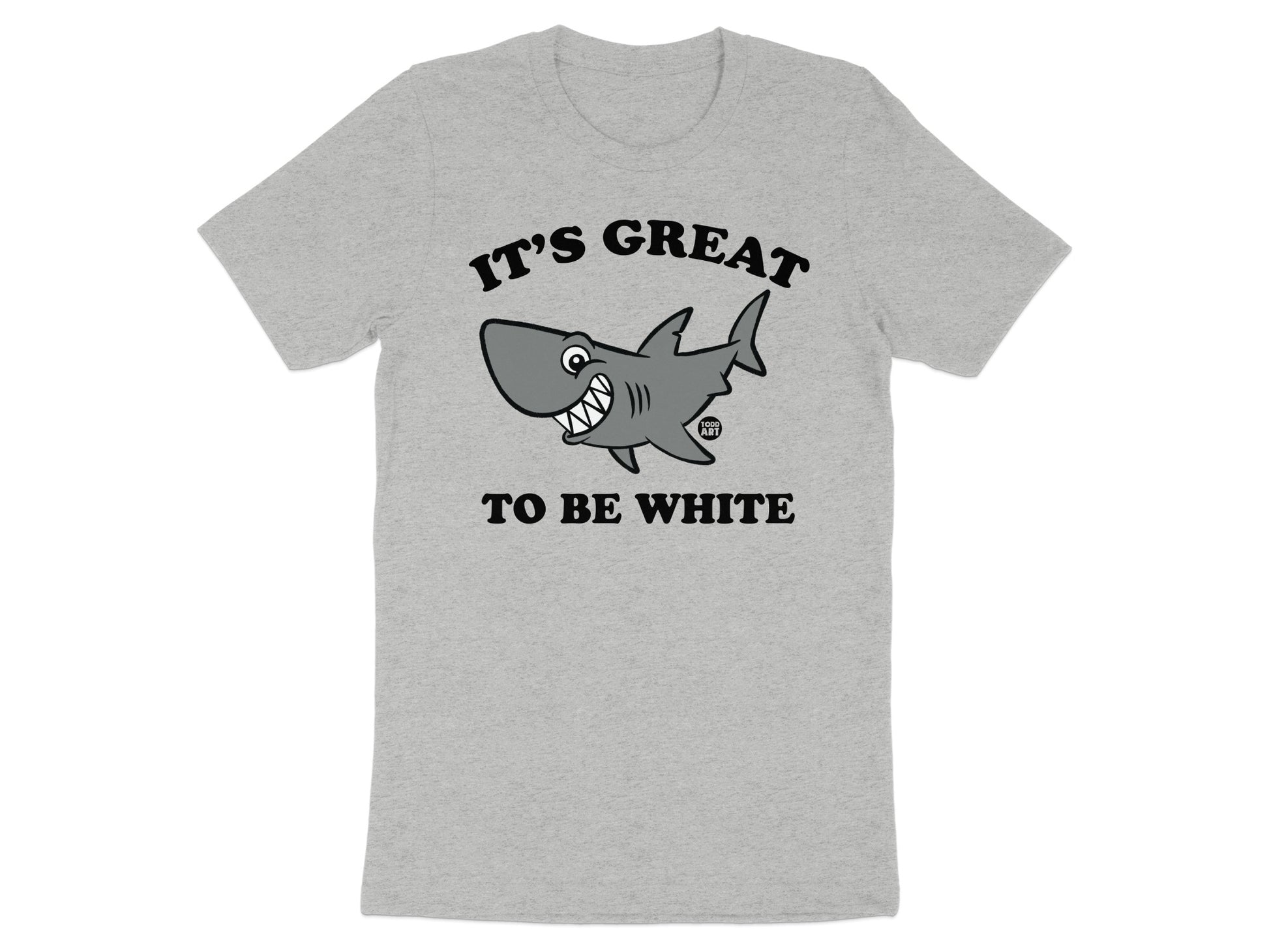 It's Great To Be White Shark Graphic T-Shirt