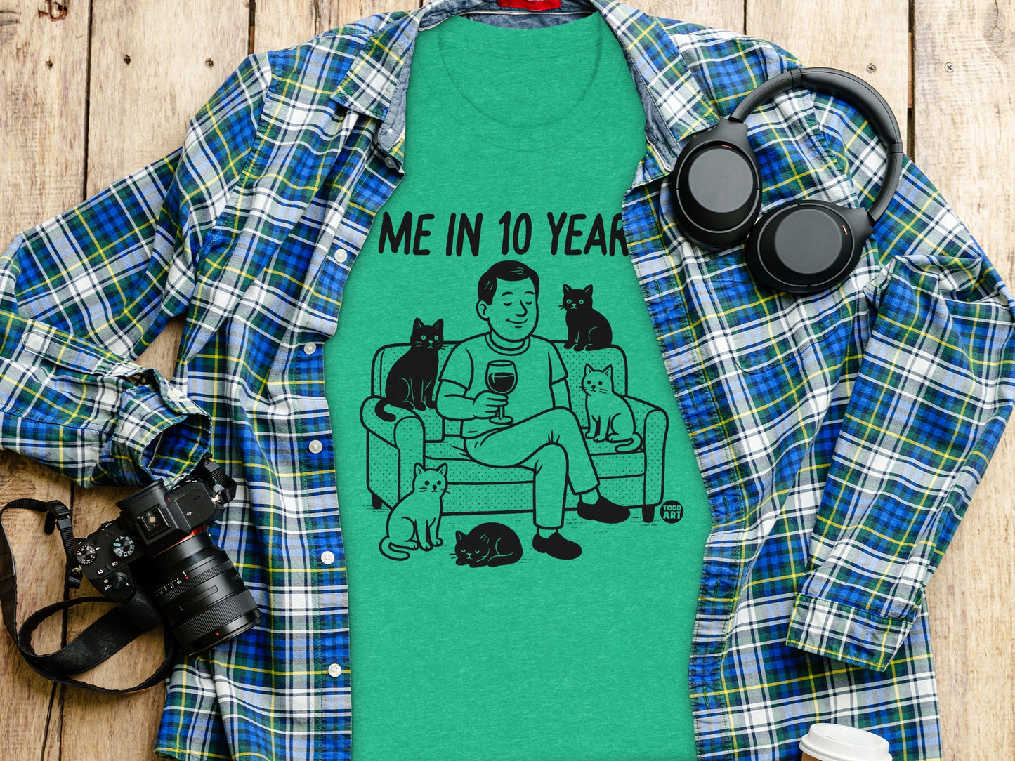 Cat Lover Illustration Me in 10 Years Shirt product type
