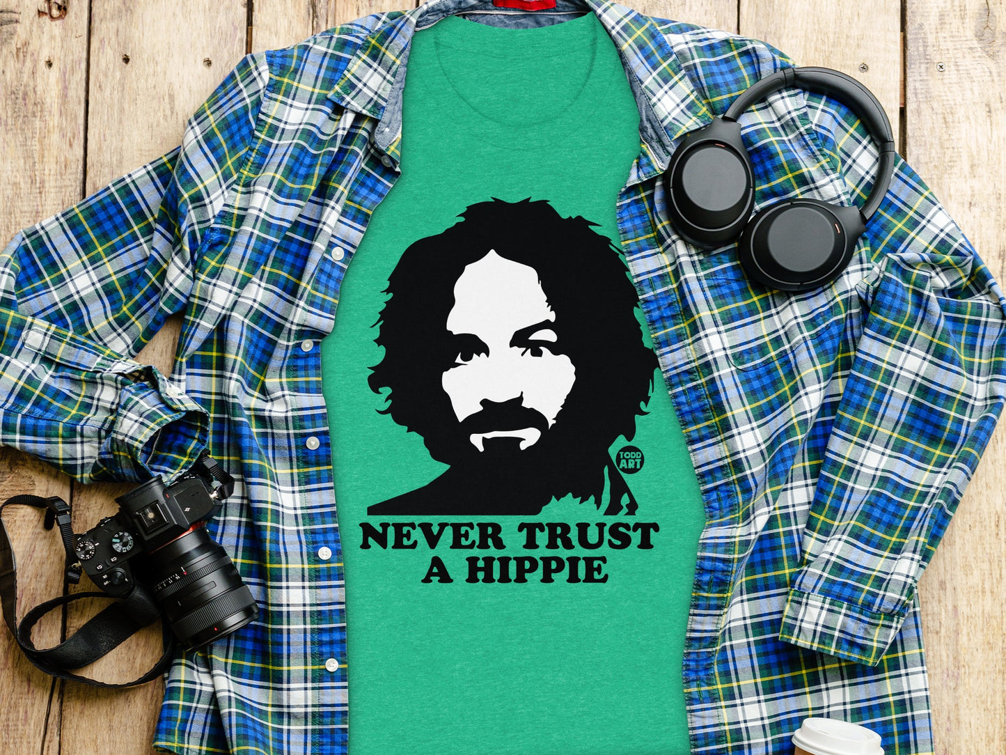 Never Trust A Hippie Graphic Shirt Comfortable