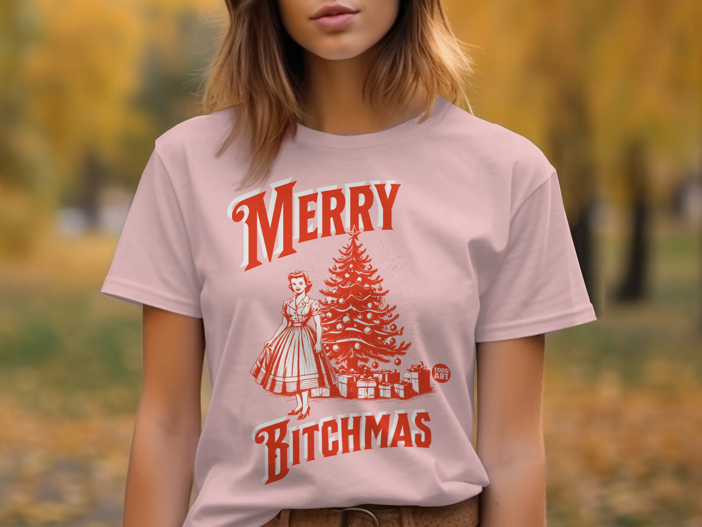 Merry Bitchmas Retro Style Holiday Themed T-shirt product type
