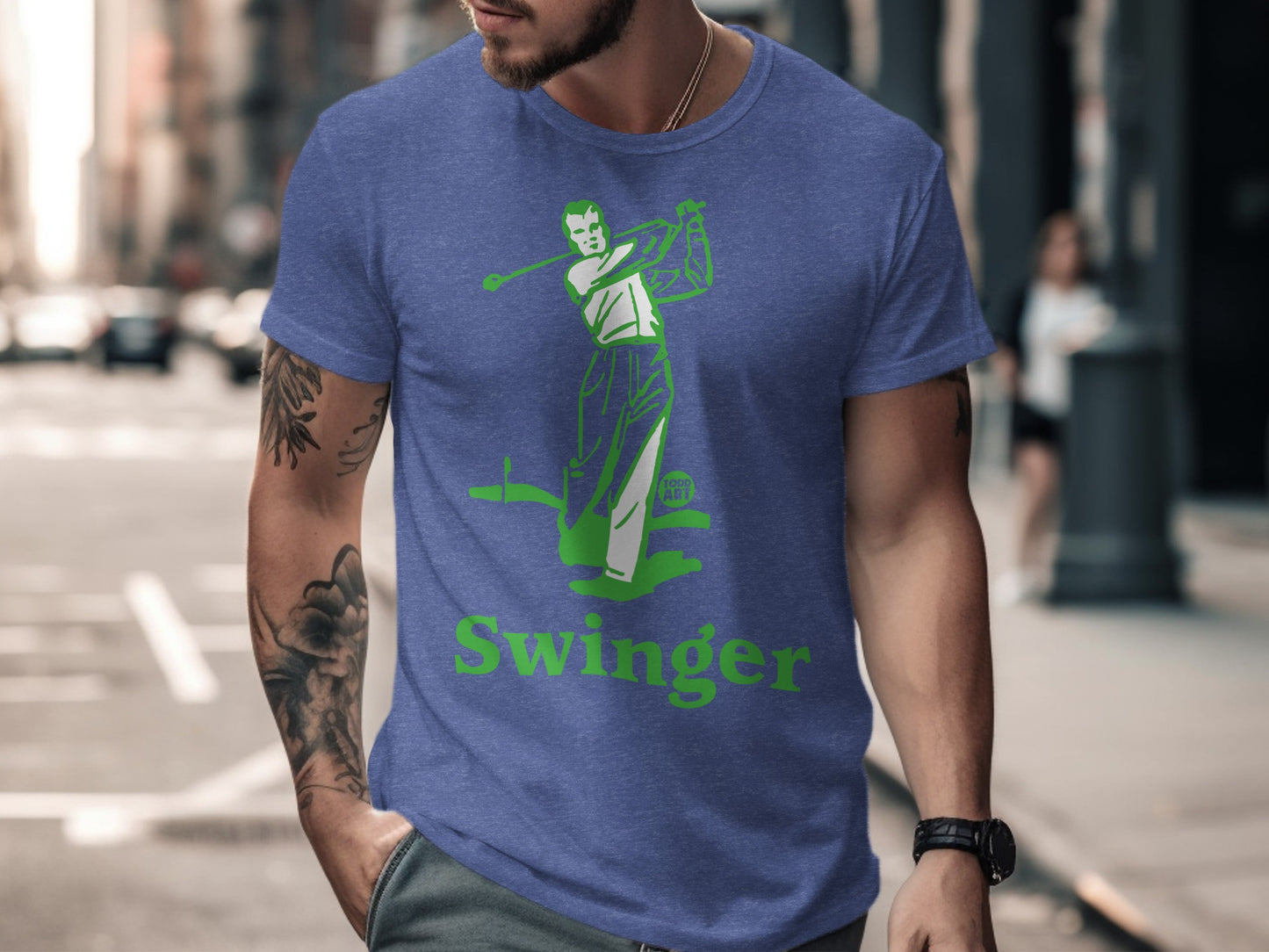 Swinger Graphic Design Golfing T-shirt Product