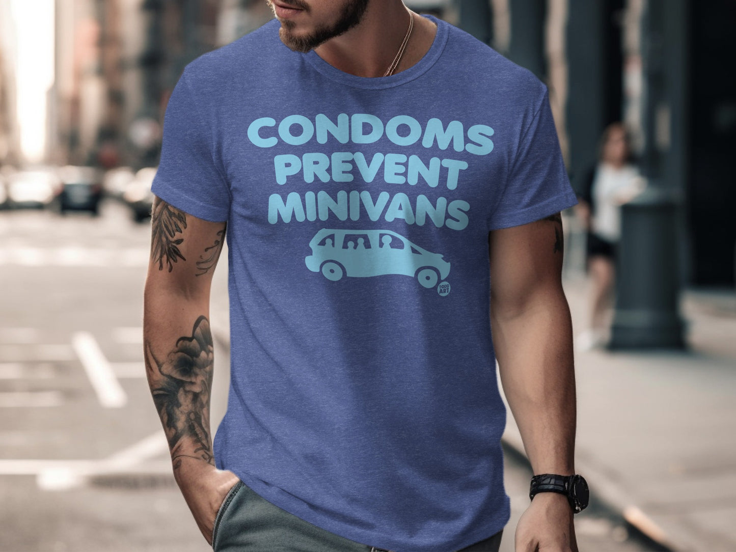 Condoms Prevent Minivans Graphic Tee Shirt product type